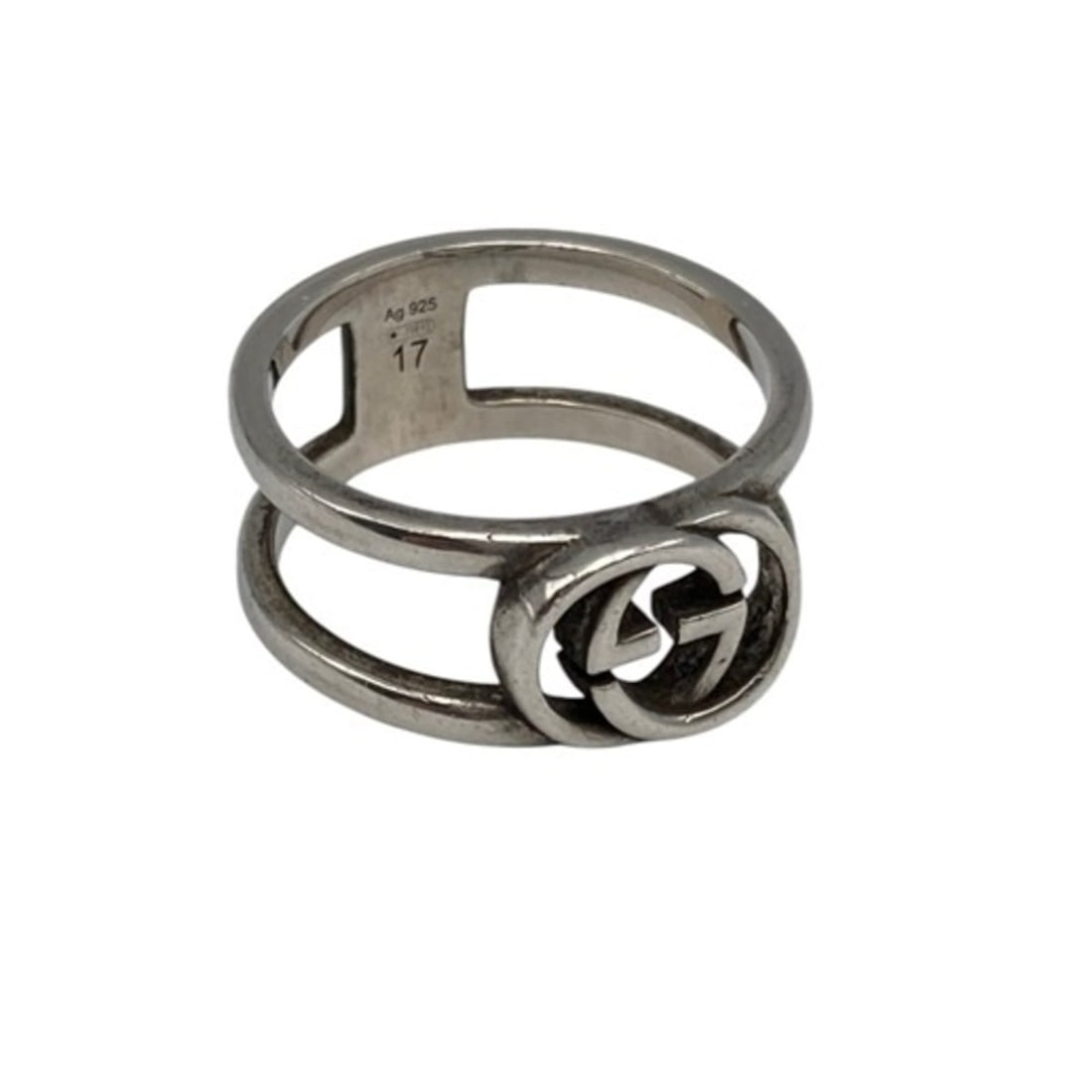 GUCCI Interlocking G Ring, SV925, D4: --- Catalog ---Category: SizeWidth: 9mm / 0.35''JP Size: 16US Size: 8Category: DesignType: Band ringGender: Women,MenMaterial: Silver 925Category: GeneralBrand: GucciCountry of Origin: Italy--- Item L