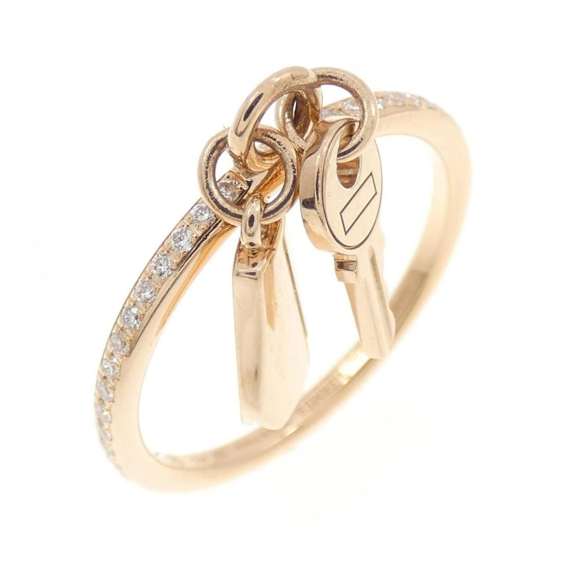 Hermes Kelly Clochette Ring: --- Catalog ---Category: SizeUS Size: 6.5Brand Size: 52Category: DesignType: Band ringGender: WomenMaterial: Pink gold (18K)Category: GeneralBrand: Hermes--- Item List ---Section: ConditionRanking: