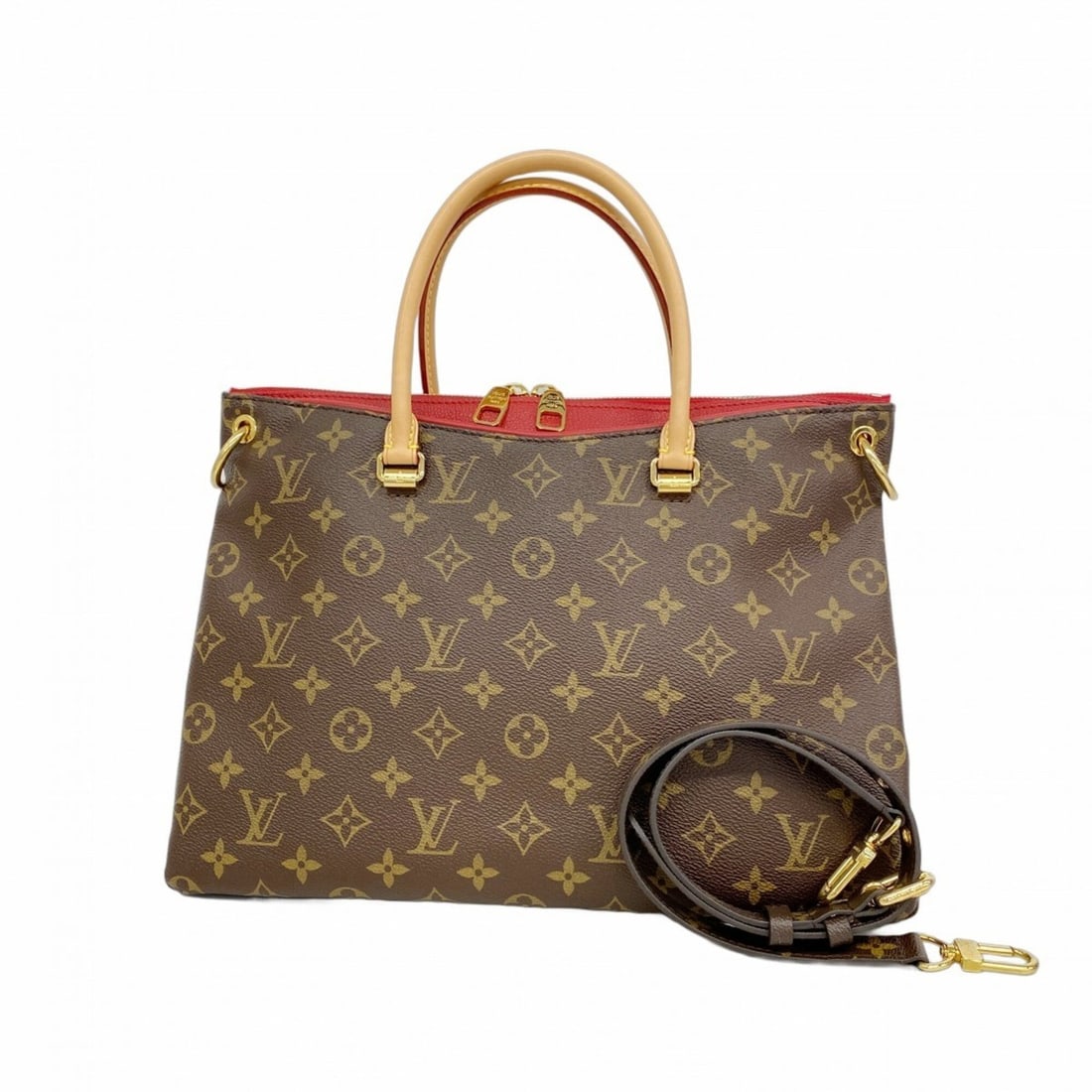 Louis Vuitton Monogram Pallas Handbag M41175 Brown Cerise 2-way bag for women P3025742: --- Catalog ---Category: SizeSize (HxWxD): 26cm x 35cm x 14cm / 10.23'' x 13.77'' x 5.51''Category: DesignType: HandbagColor: Brown, CeriseGender: WomenCategory: GeneralMPN: M41175Brand: Louis