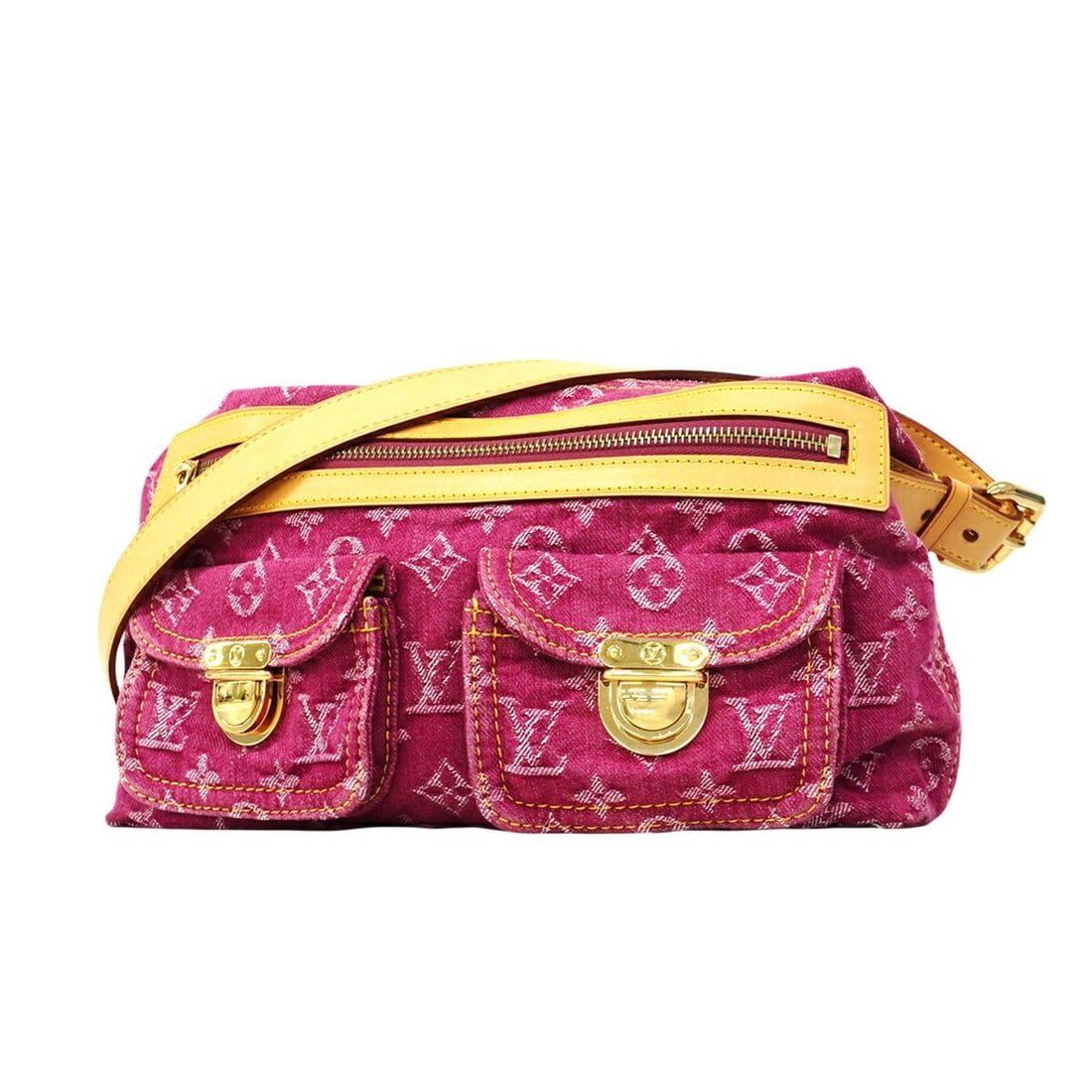Louis Vuitton Monogram Denim Baggy PM Shoulder Bag M95212 Fuchsia Women's P3019152: --- Catalog ---Category: SizeSize (HxWxD): 20.5cm x 34.5cm x 10cm / 8.07'' x 13.58'' x 3.93''Category: DesignType: Shoulder bagColor: FuchsiaGender: WomenCategory: GeneralMPN: M95212Brand: Louis