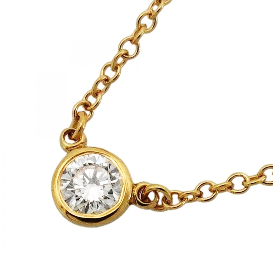Tiffany & Co. By the Yard Necklace, 1PD (18K Yellow Gold) Diamond, Ladies' P3019088: --- Catalog ---Category: SizePendant Size: 4.3mm x 4.1mm / 0.16'' x 0.16''Neck Circumference: 40.5 cm / 15.94''Category: DesignStone: DiamondGender: WomenMaterial: Yellow gold (18K)Necklace Type: