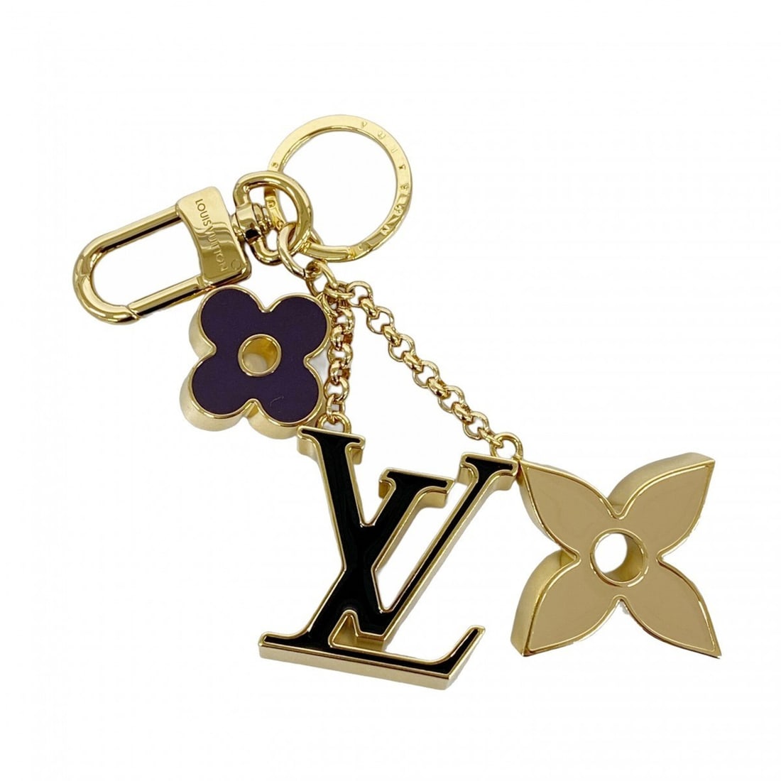 Louis Vuitton Keychain Charm Fleur de Monogram M01652 Gold Beige Black Women's P3005525: --- Catalog ---Category: SizeSize (HxWxD): 13cm x 5.5cm x 5.00mm / 5.11'' x 2.16'' x 0.19''Category: DesignType: KeyringColor: Beige, Black, GoldGender: WomenCategory: GeneralMPN: M01652Brand: Louis V