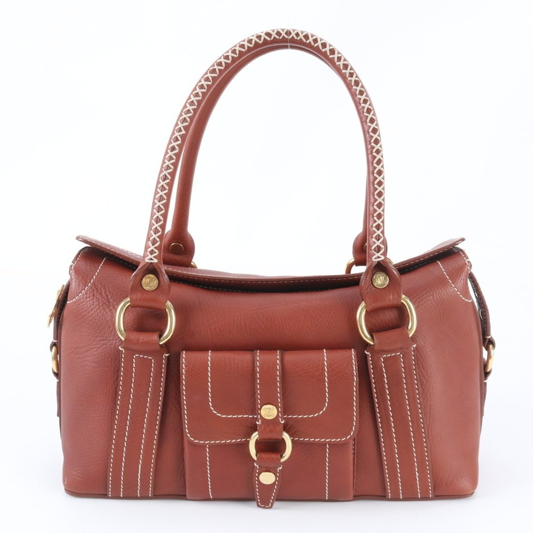 Celine Leather Shoulder Bag, Tote Handbag, Brown, Women's: --- Catalog ---Category: SizeSize (HxWxD): 22cm x 36cm x 14cm / 8.66'' x 14.17'' x 5.51''Handle Length: 60cm / 23.62''Category: DesignType: Handbag, Shoulder bagColor: Red brownGender: WomenMaterial: 