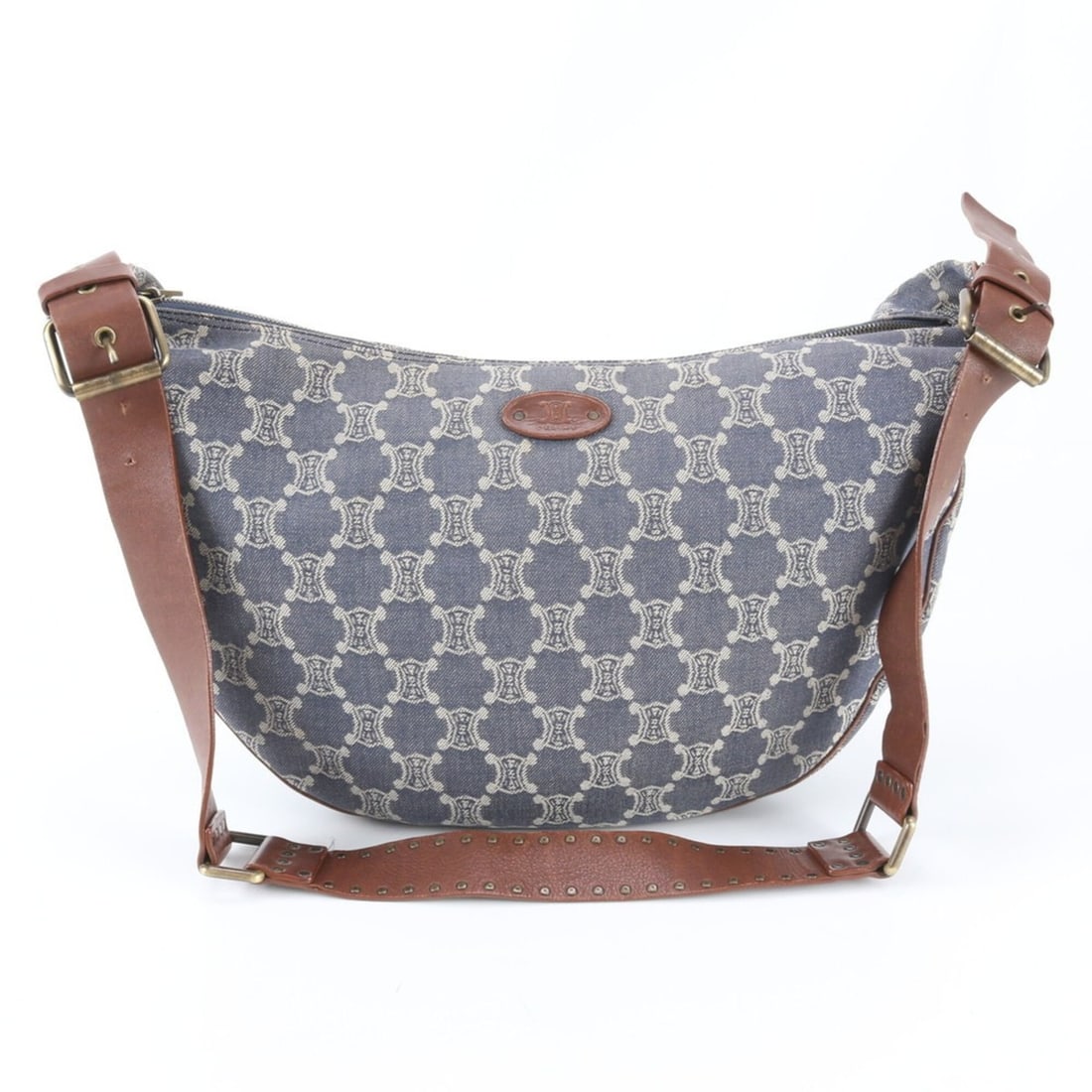 Celine Macadam Leather Canvas Shoulder Bag Handbag Tote for Women: --- Catalog ---Category: SizeSize (HxWxD): 28cm x 30cm x 7cm / 11.02'' x 11.81'' x 2.75''Strap Length: 111cm / 43.7''Category: DesignType: Handbag, Shoulder bagColor: BrownGender: WomenMaterial: Leath