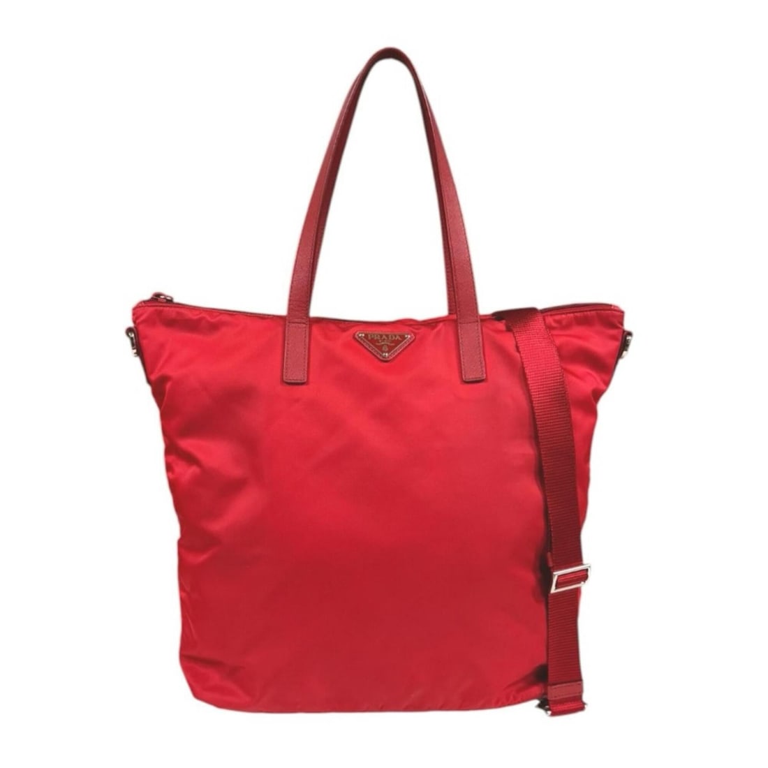 Prada tote bag, handbag, nylon, red, women's, PRADA 2-way: --- Catalog ---Category: SizeSize (HxWxD): 33cm x 14cm / 12.99'' x 5.51''Category: DesignType: Handbag, Tote bagColor: Red colorGender: WomenMaterial: Nylon Category: GeneralBrand: PradaCountry of Ori