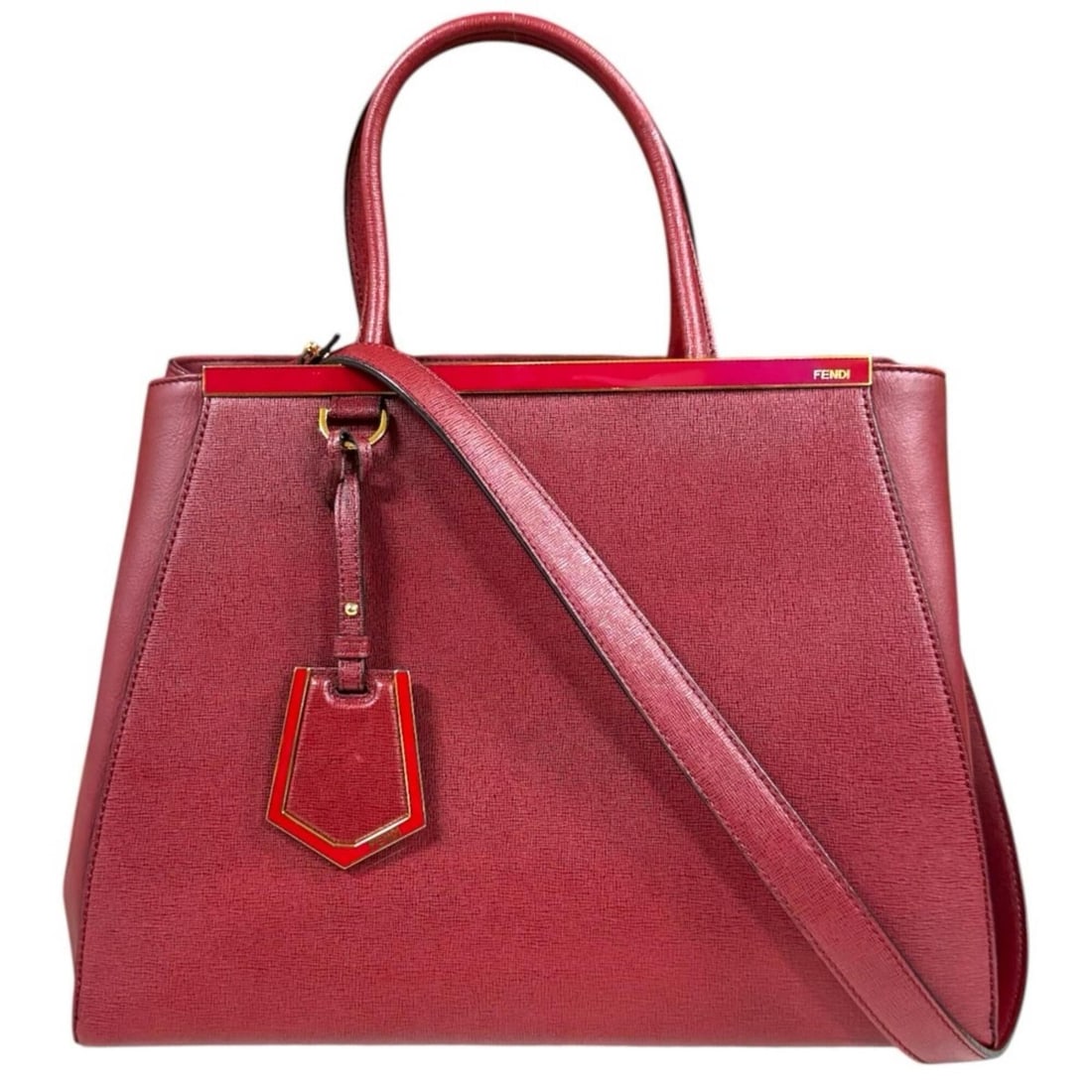 Fendi Toujours Shoulder Bag, Leather 8BH250 Red, Women's, FENDI 2-Way: --- Catalog ---Category: SizeSize (HxWxD): 27cm x 35cm x 15cm / 10.62'' x 13.77'' x 5.9''Category: DesignType: Shoulder bagColor: Red color, WhiteGender: WomenMaterial: Leather Category: GeneralMPN: 8