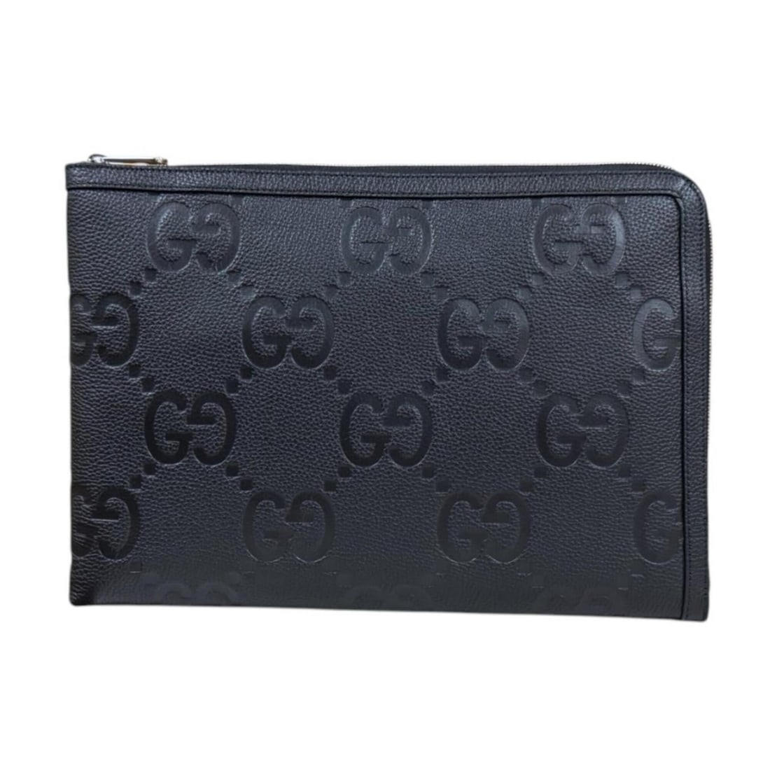 Gucci Medium Travel Document Case Jumbo GG Clutch Bag Leather 792262 Black Men's GUCCI (1 of 11)