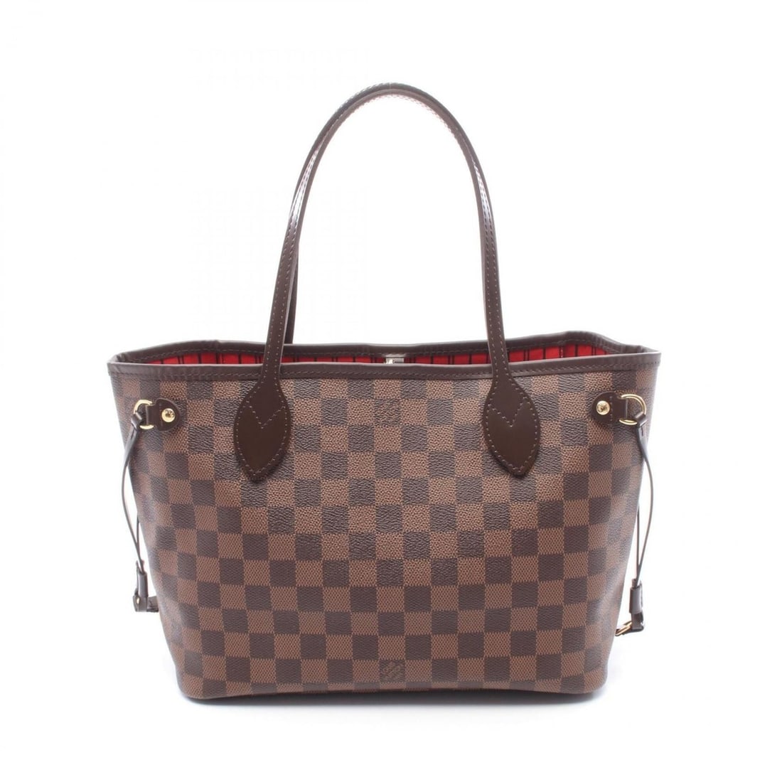 Louis Vuitton Neverfull PM Tote Bag Handbag, Coated Canvas and Leather, Damier Pattern, Women's,: --- Catalog ---Category: SizeSize (HxWxD): 22cm x 28cm x 12.5cm / 8.66'' x 11.02'' x 4.92''Category: DesignType: Handbag, Tote bagColor: Brown, EbeneGender: WomenMaterial: Coated canvas , Leather Cate