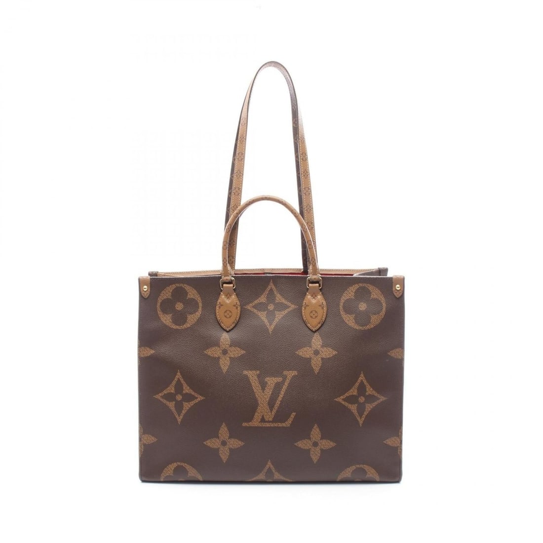 Louis Vuitton OnTheGo GM Tote Bag/Handbag, Coated Canvas, Monogram Giant Reverse, Women's,: --- Catalog ---Category: SizeSize (HxWxD): 32cm x 41cm x 17cm / 12.59'' x 16.14'' x 6.69''Category: DesignType: Handbag, Tote bagColor: Beige, BrownGender: WomenMaterial: Coated canvas Category: Gener