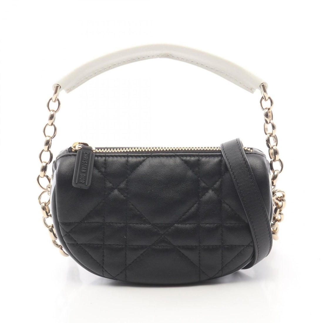 Christian Dior Dior VIBE MICRO BAG 2-Way Shoulder Bag/Handbag Leather Women's Black/White S7200ONOA: --- Catalog ---Category: SizeSize (HxWxD): 10cm x 13.5cm x 4.5cm / 3.93'' x 5.31'' x 1.77''Category: DesignType: Handbag, Shoulder bagColor: Black, WhiteGender: WomenMaterial: Leather Category: