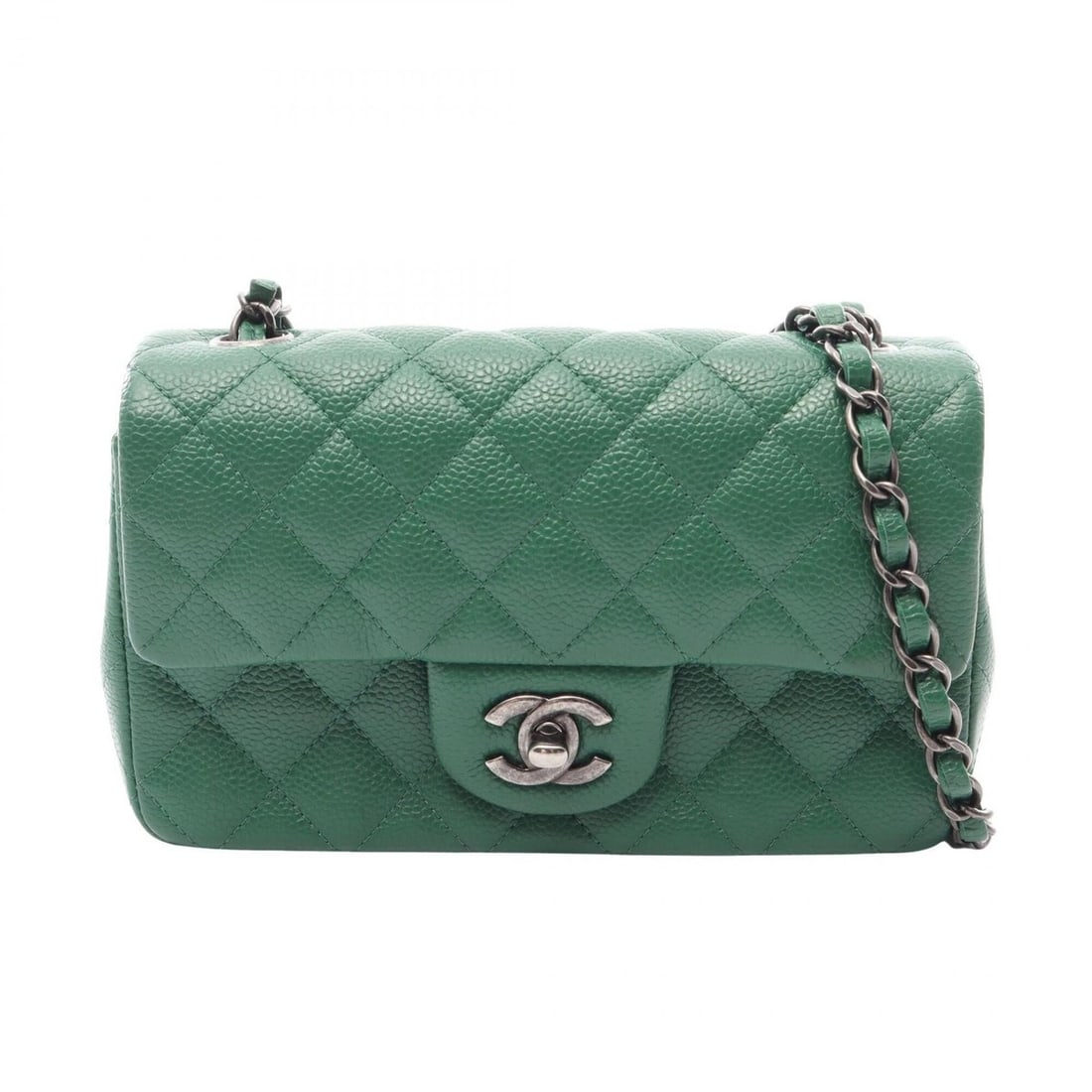 Chanel Mini Matelassé 20 Shoulder Bag/Handbag, Caviar Leather (Grained Calfskin), Women's, Green,: --- Catalog ---Category: SizeSize (HxWxD): 12cm x 20cm x 6.5cm / 4.72'' x 7.87'' x 2.55''Category: DesignType: Handbag, Shoulder bagColor: GreenGender: WomenMaterial: Grained Calfskin Hardware Color: 