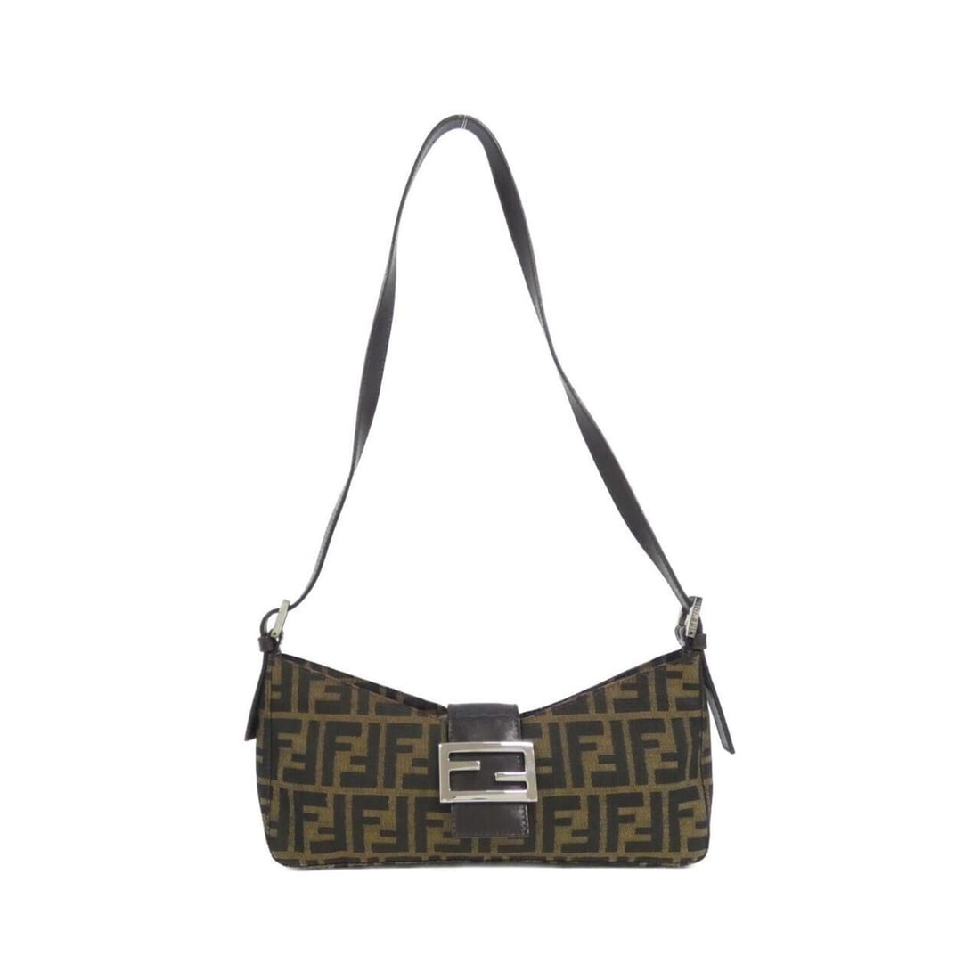 Fendi 26684 Shoulder Bag: --- Catalog ---Category: SizeSize (HxWxD): 14cm x 28cm x 4cm / 5.51'' x 11.02'' x 1.57''Category: DesignType: Shoulder bagColor: BrownGender: WomenMaterial: Canvas Hardware Color: SilverCategory: