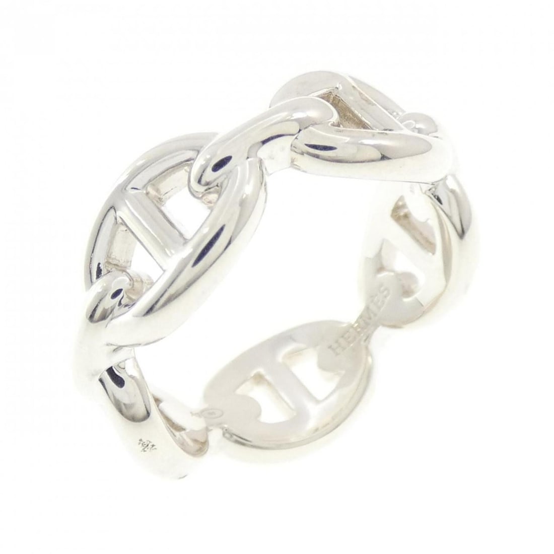 Hermes Hermès Chaine d'Ancre Enchainée Ring: --- Catalog ---Category: SizeUS Size: 6.5Brand Size: 52Category: DesignType: Band ringGender: WomenMaterial: Silver 925Category: GeneralMPN: H109507BBrand: Hermes--- Item List ---Section: ConditionRan