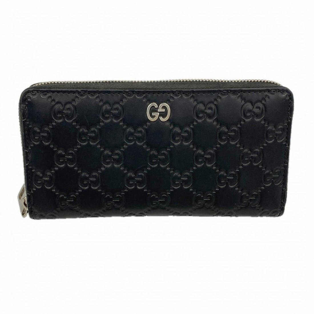 Gucci long wallet, Guccissima pattern, 473928, leather, black, for men and women.: --- Catalog ---Category: SizeSize (HxWxD): 10cm x 19cm x 2.5cm / 3.93'' x 7.48'' x 0.98''Category: DesignType: Long wallet (bi-fold)Color: BlackGender: Men,WomenMaterial: Leather Category: GeneralMPN: