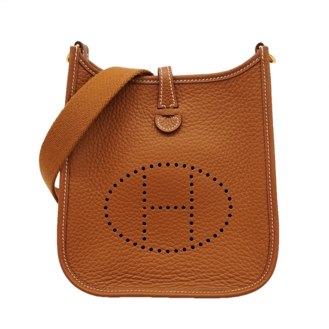 Hermes Evelyne TPM Shoulder Bag, Taurillon Clemence Leather, Gold, W Stamp, Women's: --- Catalog ---Category: SizeSize (HxWxD): 18cm x 17cm x 5.5cm / 7.08'' x 6.69'' x 2.16''Category: DesignType: Shoulder bagColor: GoldGender: WomenMaterial: Taurillon clemence leather Hardware Color: 