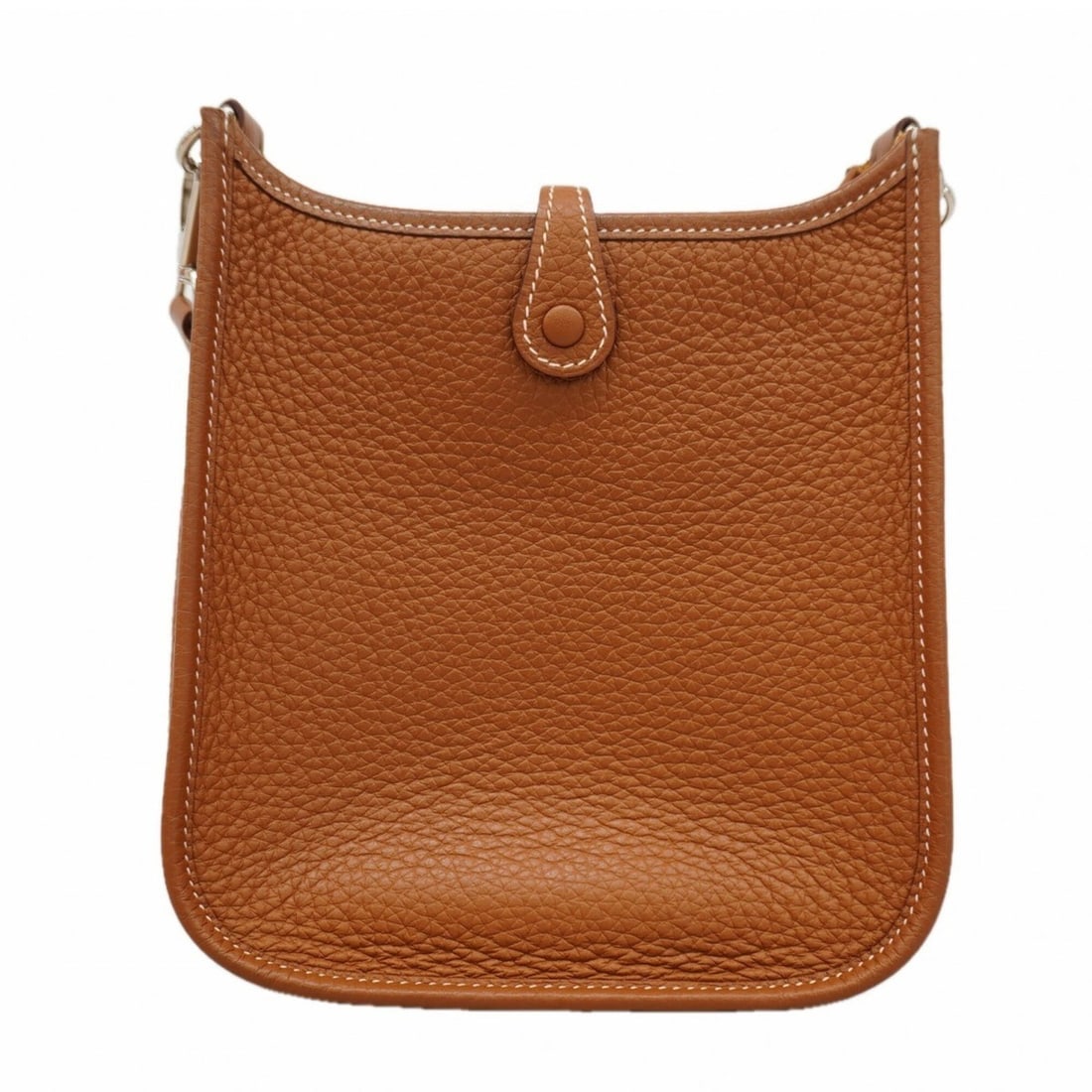 Hermes Evelyne TPM Shoulder Bag, Taurillon Clemence Leather, Gold, U Stamp, Women's: --- Catalog ---Category: SizeSize (HxWxD): 18cm x 17cm x 5.5cm / 7.08'' x 6.69'' x 2.16''Category: DesignType: Shoulder bagColor: GoldGender: WomenMaterial: Taurillon clemence leather Hardware Color: 