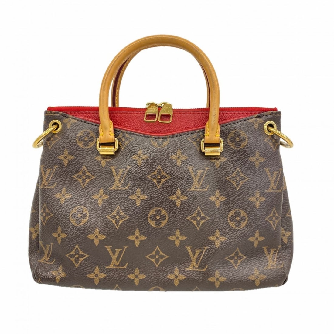 Louis Vuitton Monogram Pallas BB Handbag M41241 Brown Cerise Women's: --- Catalog ---Category: SizeSize (HxWxD): 19cm x 26cm x 7.5cm / 7.48'' x 10.23'' x 2.95''Category: DesignType: HandbagColor: Brown, CeriseGender: WomenCategory: GeneralMPN: M41241Brand: Louis Vuitton