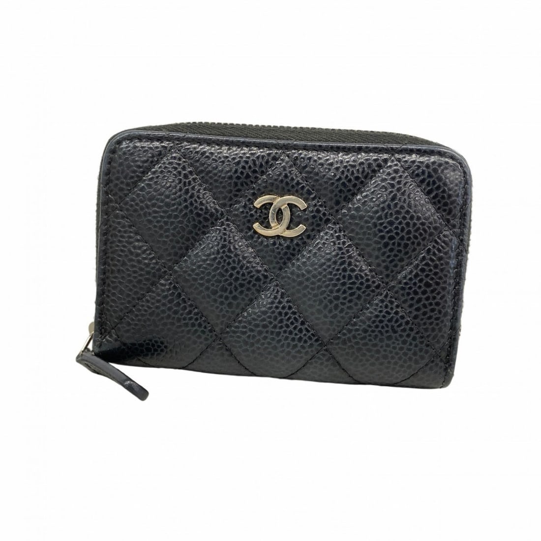 Chanel Matelassé Caviar Leather Wallet/Coin Case, Black, Women's: --- Catalog ---Category: SizeSize (HxWxD): 7.5cm x 11cm x 2cm / 2.95'' x 4.33'' x 0.78''Category: DesignType: Coin purse/coin caseColor: BlackGender: WomenMaterial: Grained Calfskin Category: GeneralB