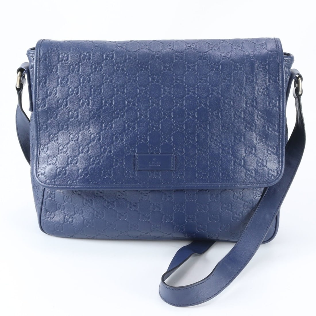 Gucci Guccissima 223665 Leather Shoulder Bag Messenger Brand Men's: --- Catalog ---Category: SizeSize (HxWxD): 29cm x 135cm x 10cm / 11.41'' x 53.14'' x 3.93''Strap Length: 138cm / 54.33''Category: DesignType: Shoulder bagColor: BlueGender: MenMaterial: Leather Catego