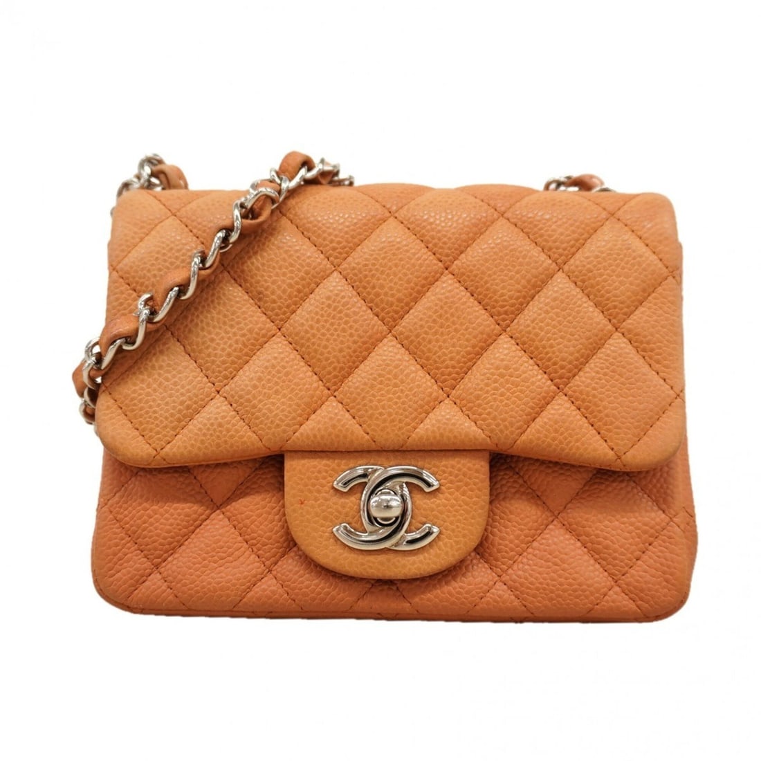 Chanel Mini Matelassé Chain Shoulder Bag, Caviar Leather, Brown, Women's: --- Catalog ---Category: SizeSize (HxWxD): 12.5cm x 16.5cm x 7cm / 4.92'' x 6.49'' x 2.75''Category: DesignType: Shoulder bagColor: BrownGender: WomenMaterial: Grained Calfskin Hardware Color: SilverC