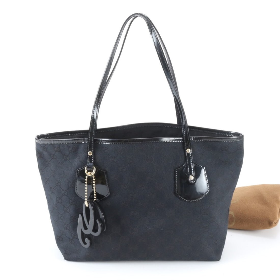 Gucci GG Canvas Jolie 211976 Leather Tote Handbag Shoulder Bag for Women: --- Catalog ---Category: SizeSize (HxWxD): 22cm x 26cm x 16cm / 8.66'' x 10.23'' x 6.29''Category: DesignType: Handbag, Shoulder bag, Tote bagColor: BlackGender: WomenMaterial: Leather , Canvas Catego