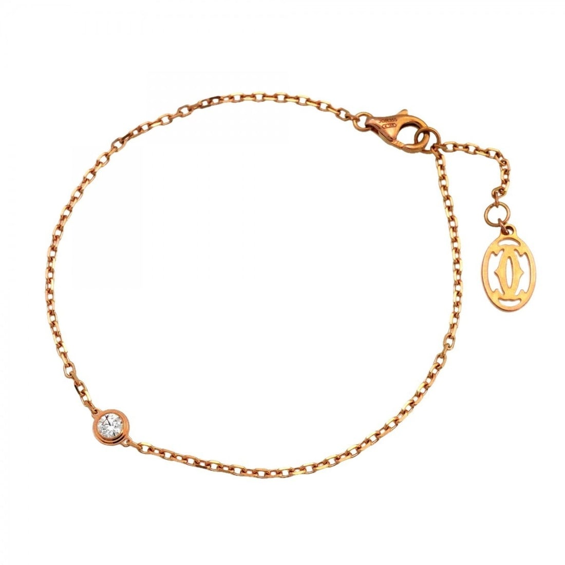 Cartier Damour Bracelet SM 1PD 18KPG Pink Gold Diamond Ladies (1 of 14)