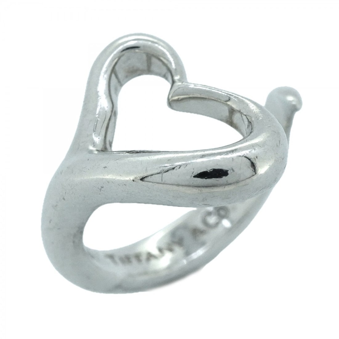 Tiffany & Co. Heart Ring, Sterling Silver 925, Size 10, Women's: --- Catalog ---Category: SizeJP Size: 10US Size: 5.5Category: DesignType: Band ringGender: WomenMaterial: Silver 925Category: GeneralBrand: Tiffany--- Item List ---Section: ConditionRanking: Rank AB U