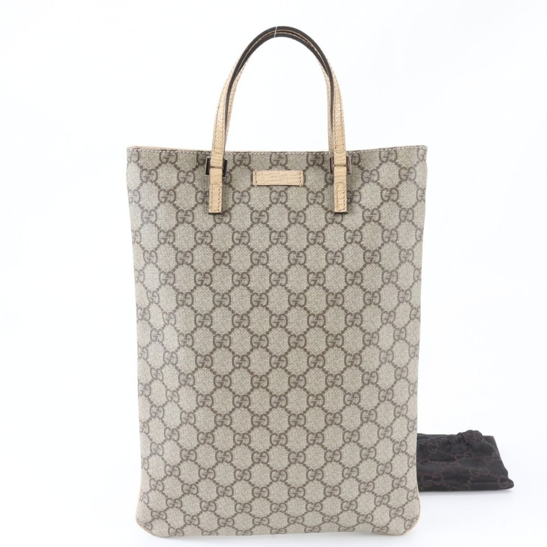 Gucci GG Supreme 117551 Leather Tote Handbag Shoulder for Women: --- Catalog ---Category: SizeSize (HxWxD): 35cm x 25cm x 2cm / 13.77'' x 9.84'' x 0.78''Category: DesignType: Handbag, Shoulder bag, Tote bagColor: BeigeGender: WomenMaterial: Leather , Coated canvas 