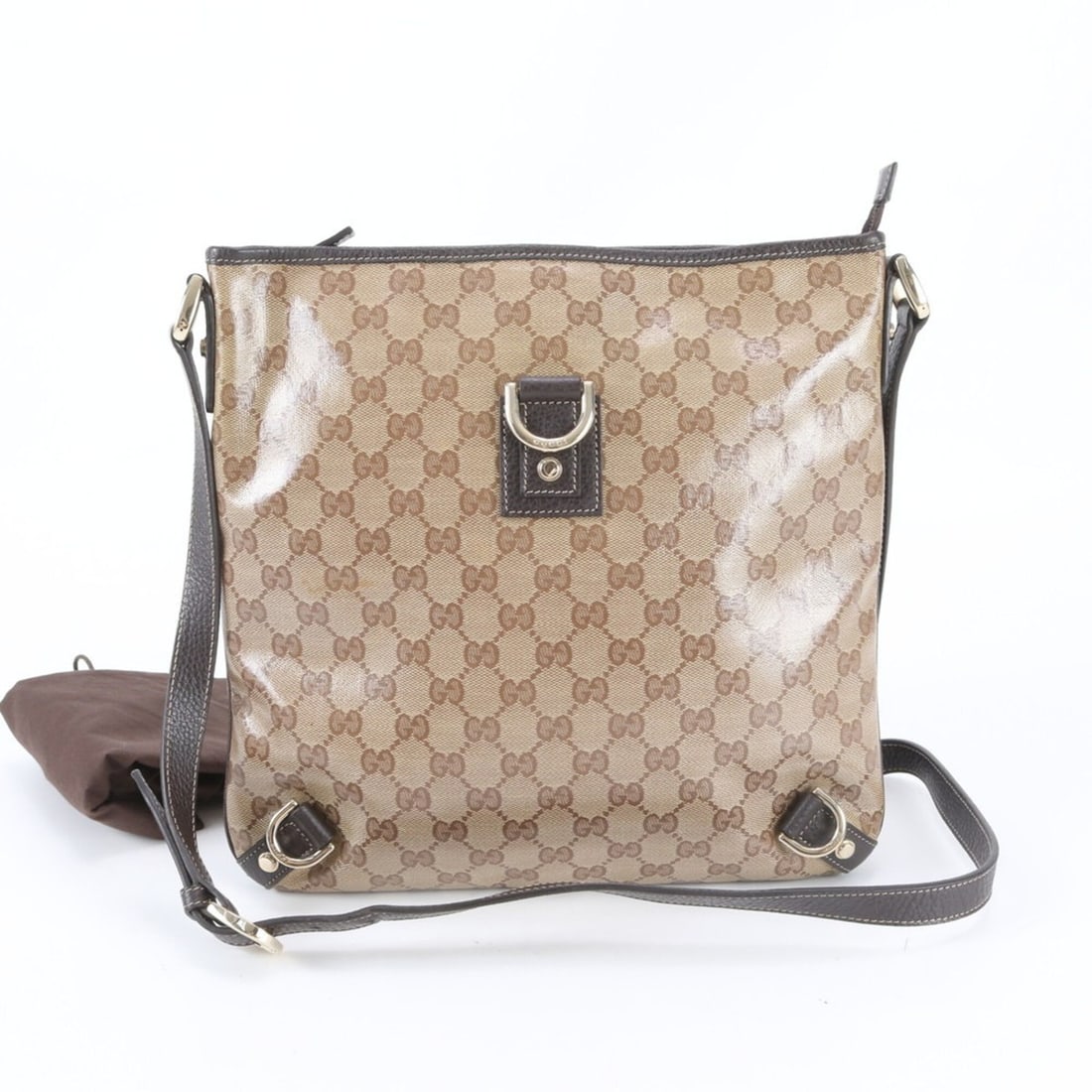 Gucci GG Crystal Abbey 268642 04 Leather Shoulder Bag Messenger for Men: --- Catalog ---Category: SizeSize (HxWxD): 30cm x 30cm x 3cm / 11.81'' x 11.81'' x 1.18''Category: DesignType: Messenger bag, Shoulder bagColor: BrownGender: MenMaterial: Leather , Coated canvas Categ