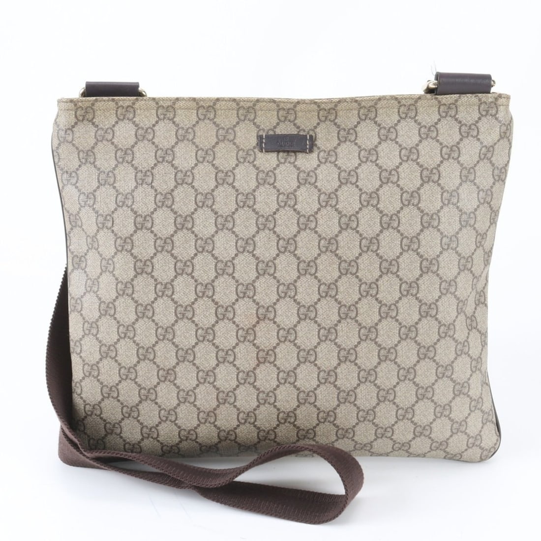 Gucci GG Supreme 201446 Leather Shoulder Bag Messenger Tote for Men: --- Catalog ---Category: SizeSize (HxWxD): 30cm x 34cm x 3cm / 11.81'' x 13.38'' x 1.18''Category: DesignType: Messenger bag, Shoulder bag, Tote bagColor: BeigeGender: MenMaterial: Leather , Coated ca