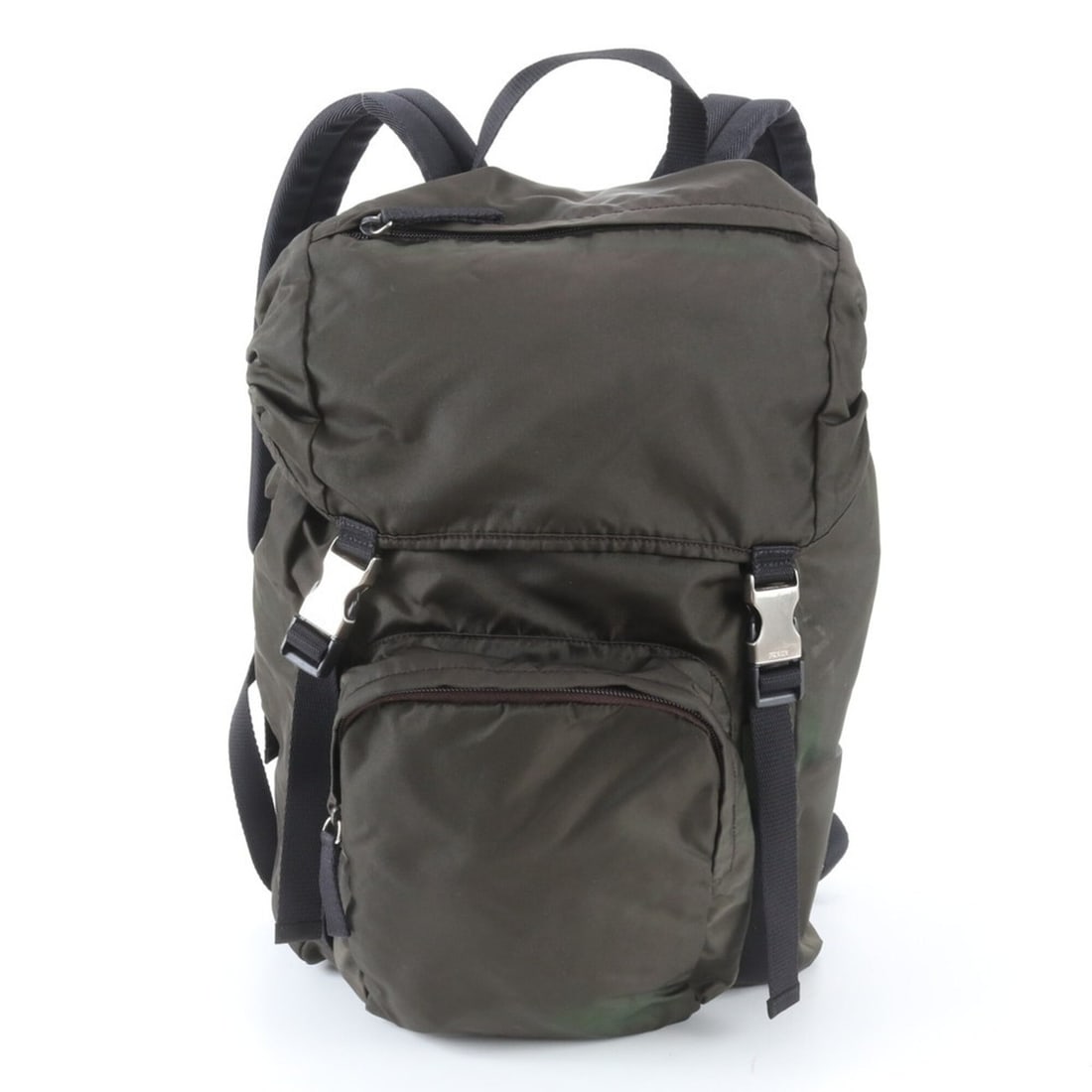 Prada Tessuto Nylon Triangle Logo Leather Backpack/Handbag for Men: --- Catalog ---Category: SizeSize (HxWxD): 37cm x 26cm x 24cm / 14.56'' x 10.23'' x 9.44''Category: DesignType: Backpack, HandbagColor: Black, Green, KhakiGender: MenMaterial: Nylon , Leather Category