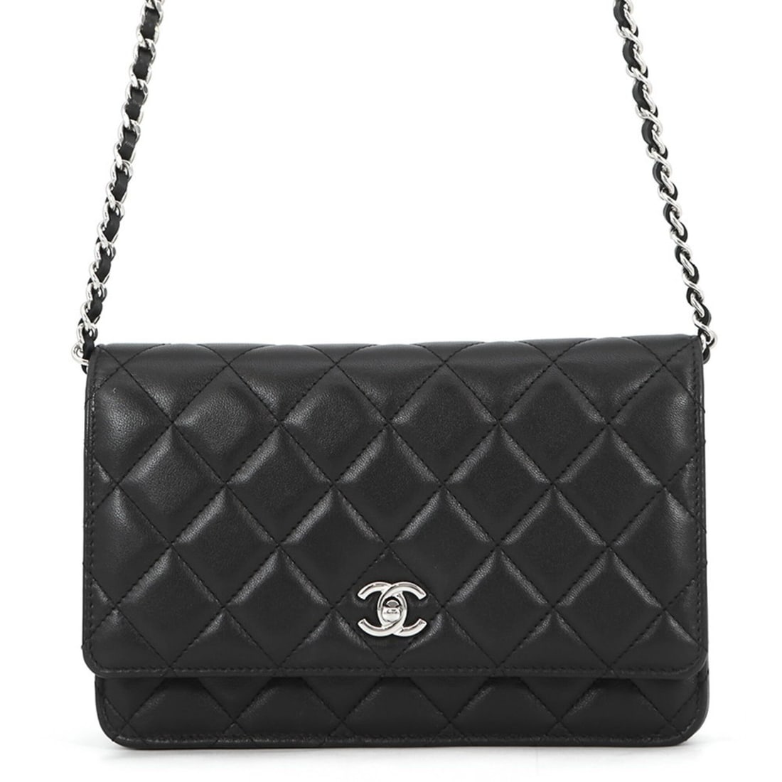 Chanel Chain Wallet Classic Matelassé Coco Mark Lambskin AP4241 CHANEL Black Women's WALLET: --- Catalog ---Category: SizeSize (HxWxD): 12.5cm x 19cm x 4cm / 4.92'' x 7.48'' x 1.57''Category: DesignType: Chain/Shoulder walletColor: BlackGender: WomenMaterial: Leather Leather/Fur Type: Lambski