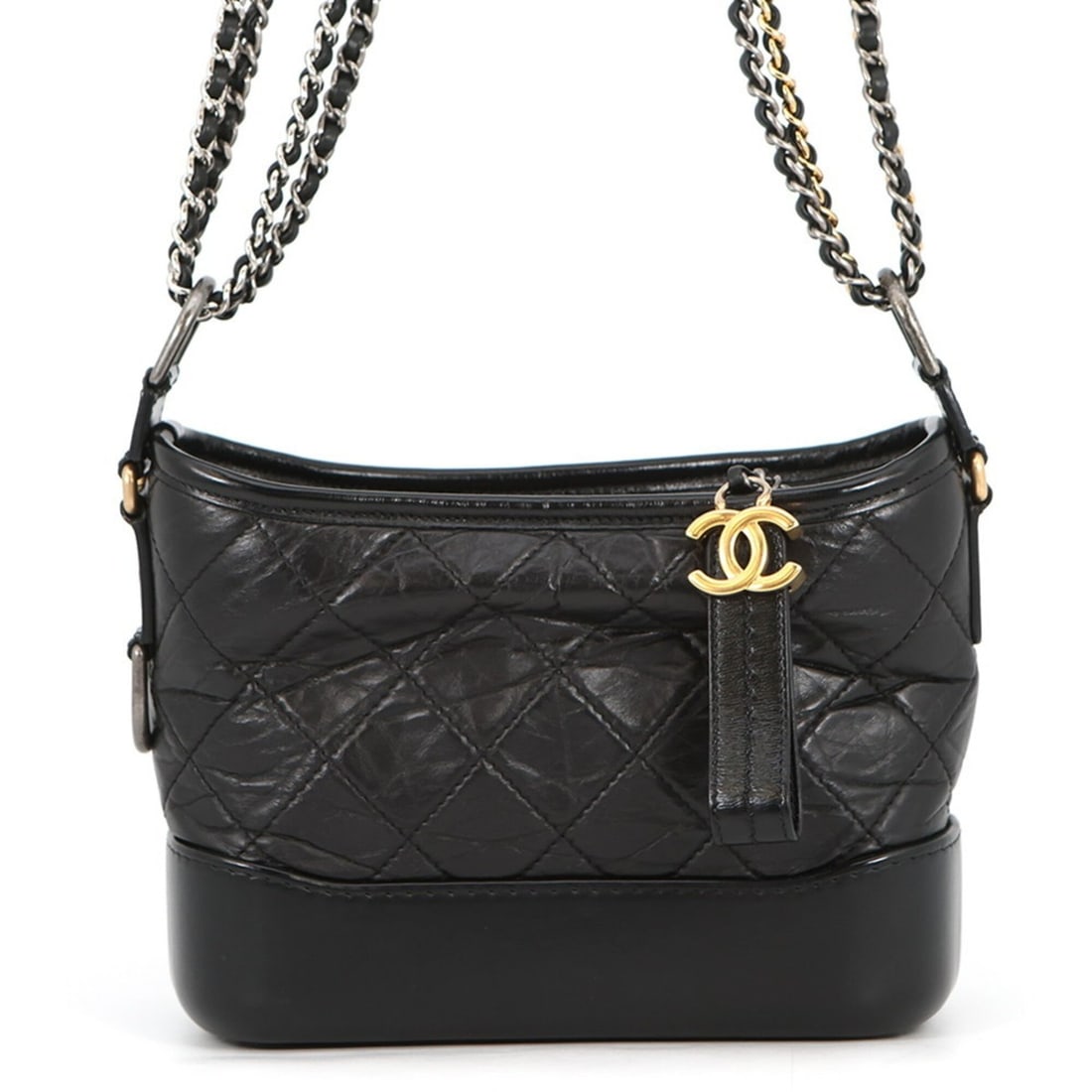 Chanel Chain Shoulder Bag Gabrielle de Small Hobo A91810 CHANEL Black Handbag Women's: --- Catalog ---Category: SizeSize (HxWxD): 15cm x 20cm x 8cm / 5.9'' x 7.87'' x 3.14''Category: DesignType: Handbag, Shoulder bagColor: BlackGender: WomenMaterial: Leather Leather/Fur Type: CalfskinCa