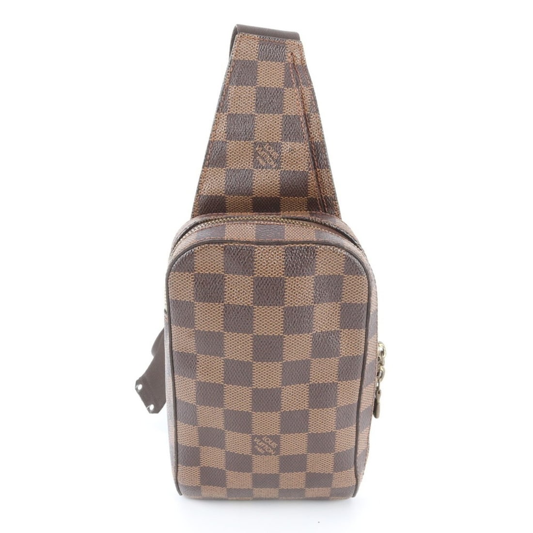 Louis Vuitton Damier Geronimos N51994 Leather Body Bag Waist Pouch Shoulder for Men: --- Catalog ---Category: SizeSize (HxWxD): 20cm x 12cm x 6cm / 7.87'' x 4.72'' x 2.36''Category: DesignType: Pouch, Sling bagColor: Damier Canvas, EbeneGender: MenMaterial: Coated canvas , Leather Cat