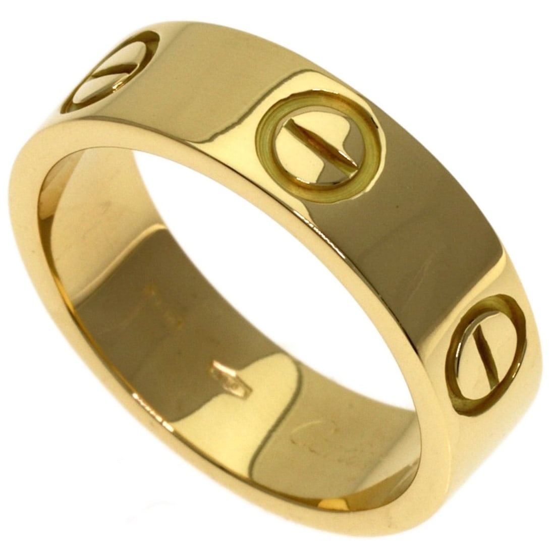 Cartier Love Ring #50, 18K Yellow Gold, Women's: --- Catalog ---Category: SizeJP Size: 10US Size: 5.5Category: DesignType: Band ringGender: WomenMaterial: Yellow gold (18K)Category: GeneralLine: LoveBrand: Cartier--- Item List ---Section: ConditionR