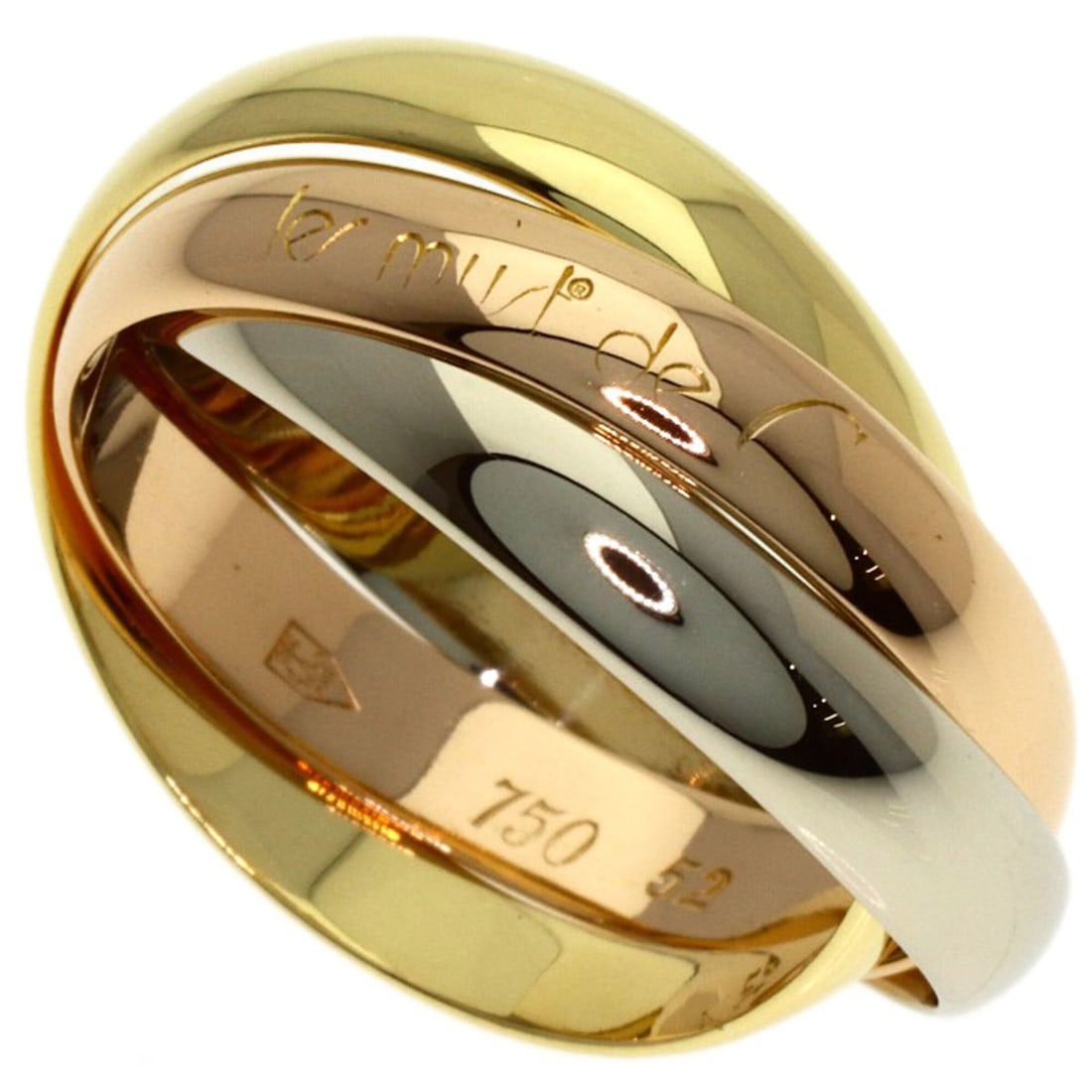 Cartier Trinity #52 Ring - 18K Yellow Gold/18K White Pink Gold Women's CARTIER (1 of 12)