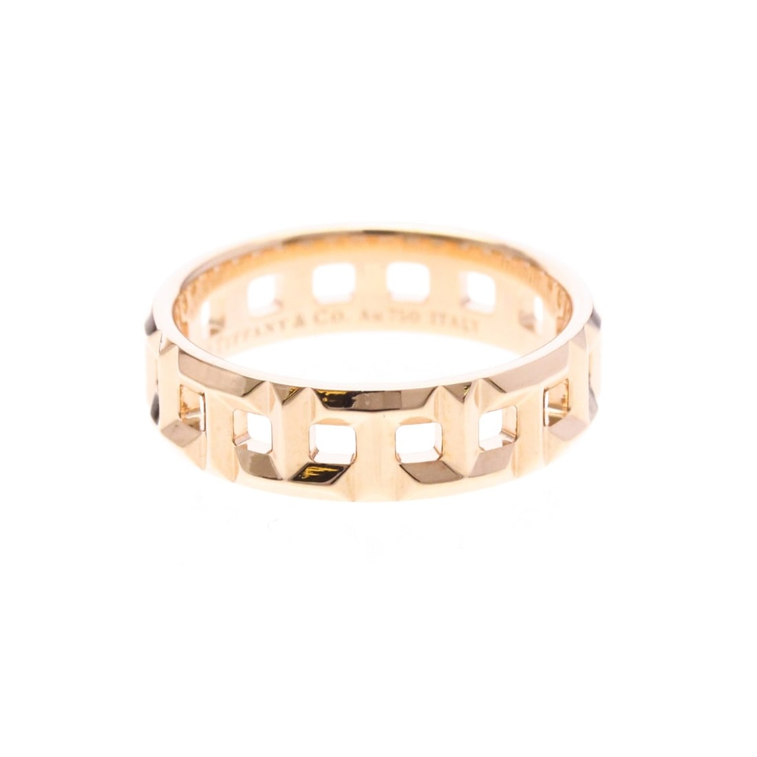 Tiffany True Wide Ring Pink Gold (18K) Fashion No Stone Band Ring Pink Gold: --- Catalog ---Category: SizeWidth: 5.5mm / 0.22''Weight: 4.6g / 0.16oz.JP Size: 13.5US Size: 6.5-7Category: DesignType: Band ringColor: Pink goldMetal: GoldStone: No StoneStyle: FashionGender: Men,Wo