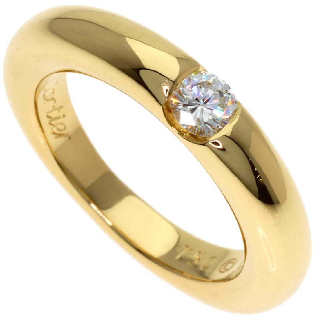 Cartier Ellipse Diamond Ring #53, 18K Yellow Gold, Women's.: --- Catalog ---Category: SizeJP Size: 13US Size: 6.5Category: DesignType: Band ringGender: WomenMaterial: Yellow gold (18K)Category: GeneralBrand: Cartier--- Item List ---Section: ConditionRanking: Ra