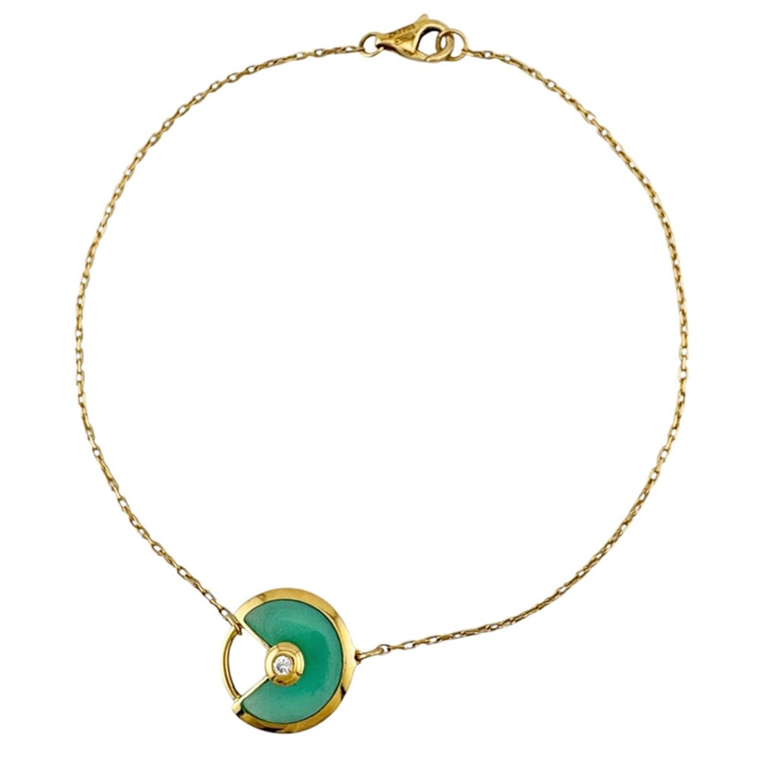 Cartier Amulet Bracelet, 18K Yellow Gold Chrysoprase, Women's, CARTIER: --- Catalog ---Category: PackNumber in Pack: 1Category: SizeLength: 18.5cm / 7.28''Category: DesignType: Charm braceletColor: Yellow goldGender: WomenMaterial: Yellow gold (18K)Category: GeneralBrand: