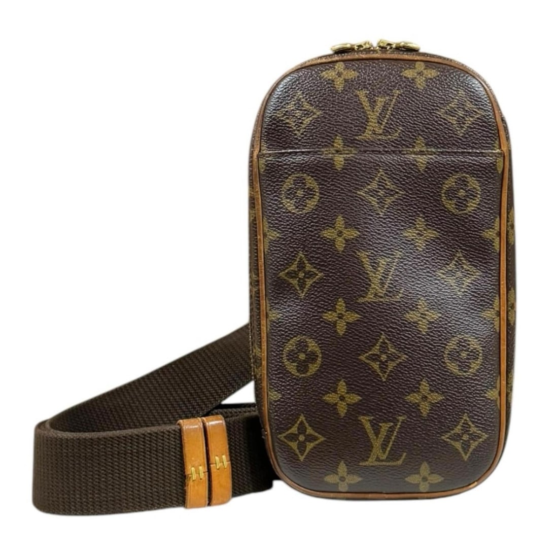 Louis Vuitton Pochette Gange Monogram Body Bag, Canvas M51870 Brown, Men's and Women's, LOUIS: --- Catalog ---Category: SizeSize (HxWxD): 22cm x 12cm x 5cm / 8.66'' x 4.72'' x 1.96''Category: DesignType: Sling bagColor: Brown, Galle, Monogram, OrGender: Men,WomenMaterial: Monogram Category: Gen