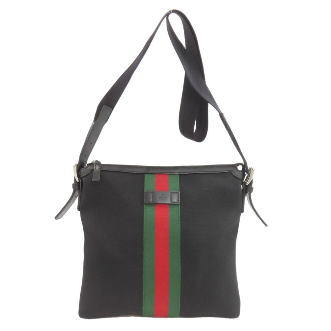 Gucci 387111 Sherry Line Shoulder Bag, Canvas, Women's: --- Catalog ---Category: SizeSize (HxWxD): 28cm x 29cm x 4cm / 11.02'' x 11.41'' x 1.57''Category: DesignType: Shoulder bagColor: BlackGender: WomenMaterial: Canvas Category: GeneralMPN: 387111Brand: 