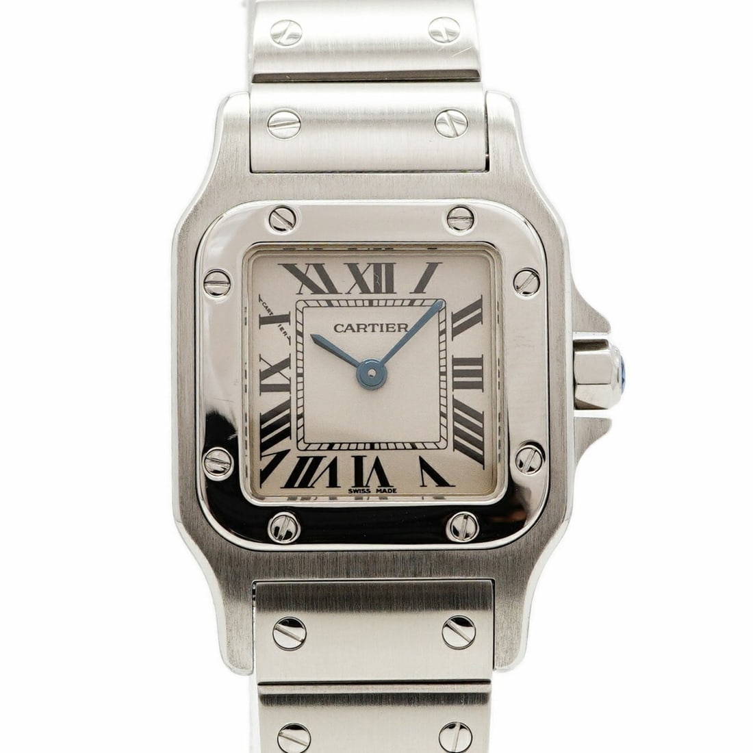 Cartier Santos Galbee SM W20056D6 White Dial Women's Watch: --- Catalog ---Category: SizeWrist Size: 16.5cm / 6.49''Case Diameter: 24mm / 0.94''Category: DesignType: WristwatchGender: WomenColor (Dial): WhiteMaterial (Band): Stainless steelCategory: GeneralMPN