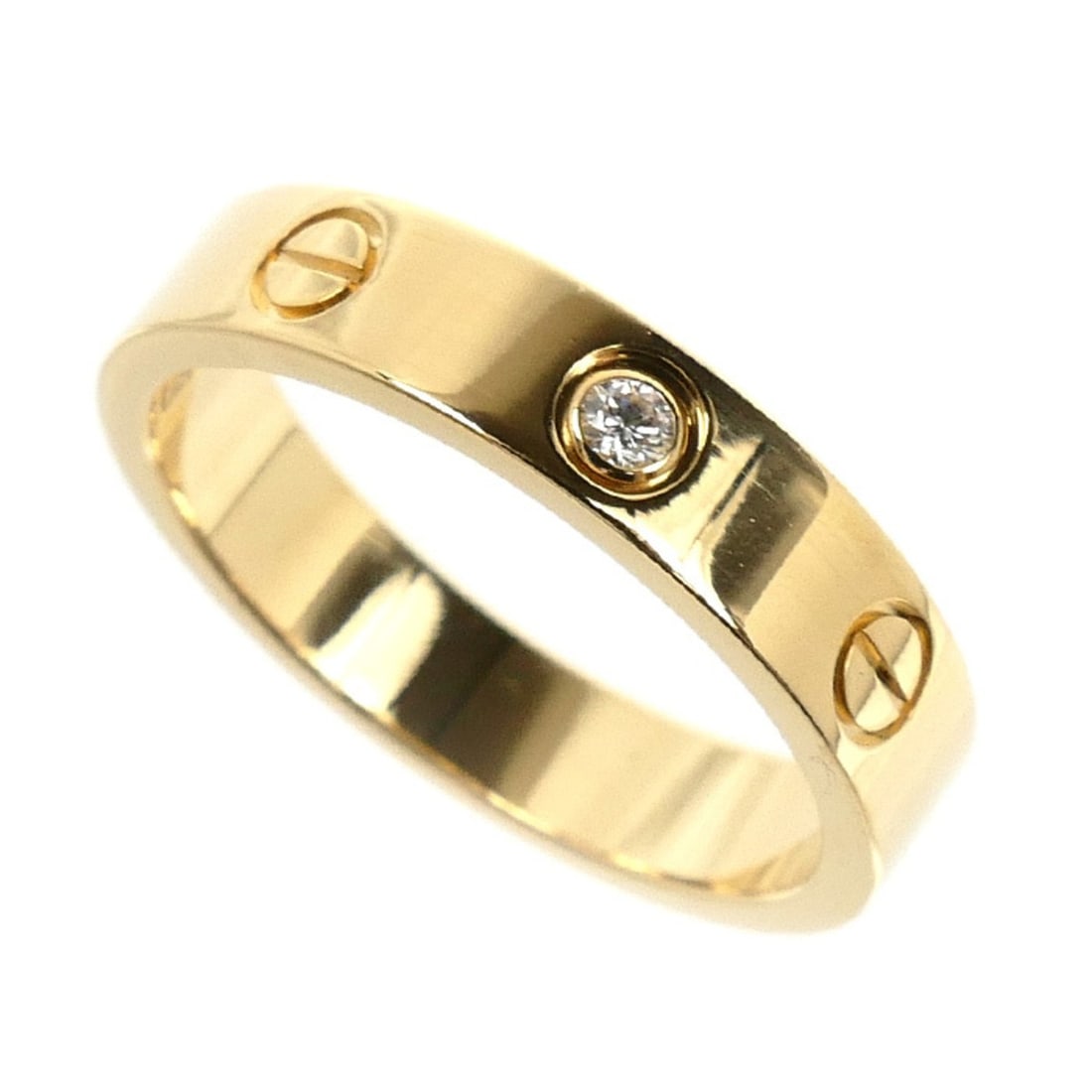 CARTIER Cartier 18K Yellow Gold Mini Love 1P Diamond Ring B4056152 52 4.6g Women's: --- Catalog ---Category: SizeUS Size: 6.5Brand Size: 52Category: DesignType: Band ringStone: DiamondGender: WomenMaterial: Yellow gold (18K)Category: GeneralMPN: B4056152Brand: CartierCountry of Origi