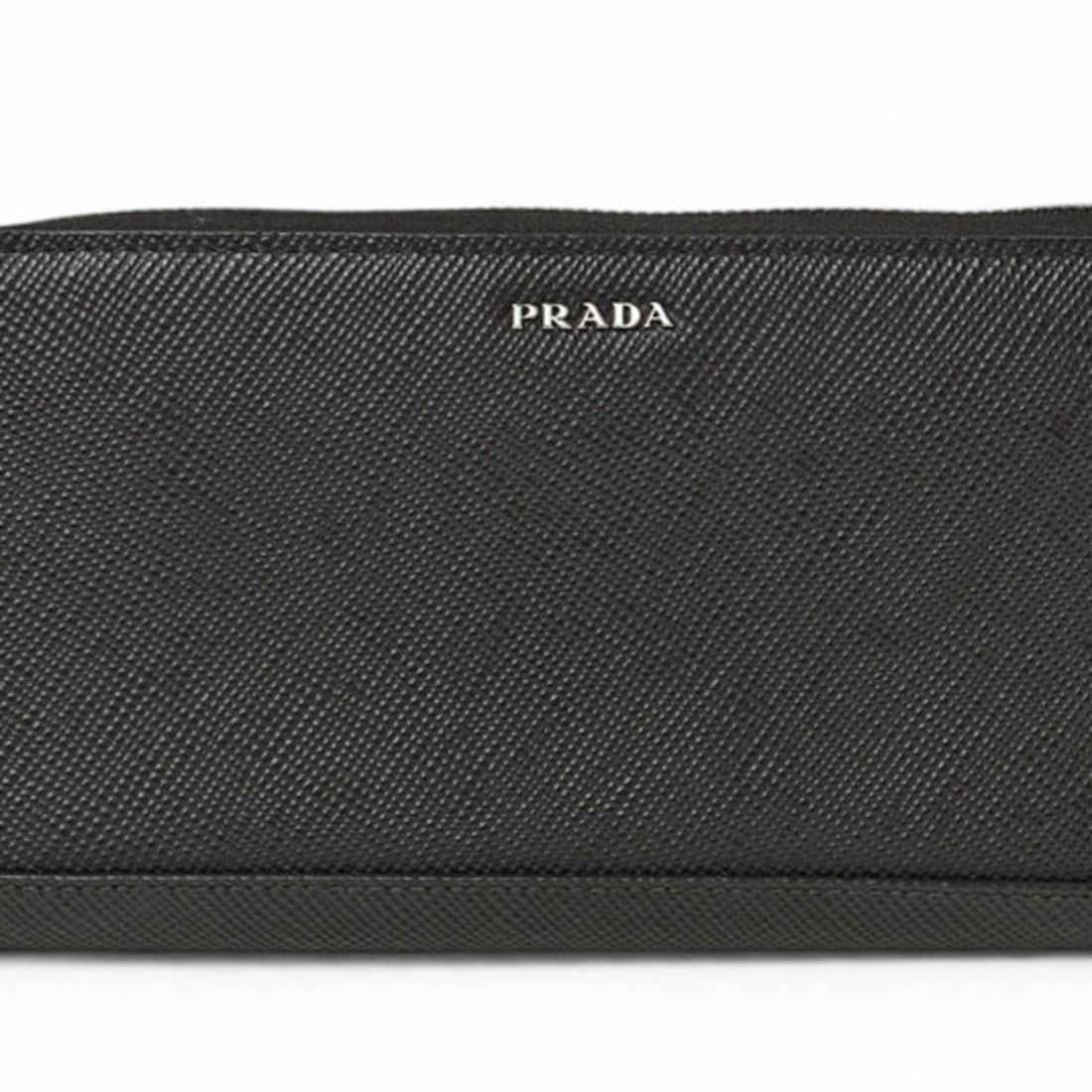 Prada Outlet Men's Wallet PRADA Long Round Saffiano Black 2ML317: --- Catalog ---Category: SizeSize (HxWxD): 10.5cm x 20cm x 2cm / 4.13'' x 7.87'' x 0.78''Category: DesignType: Long wallet (bi-fold)Color: BlackGender: Men,WomenMaterial: Leather Category: GeneralLine