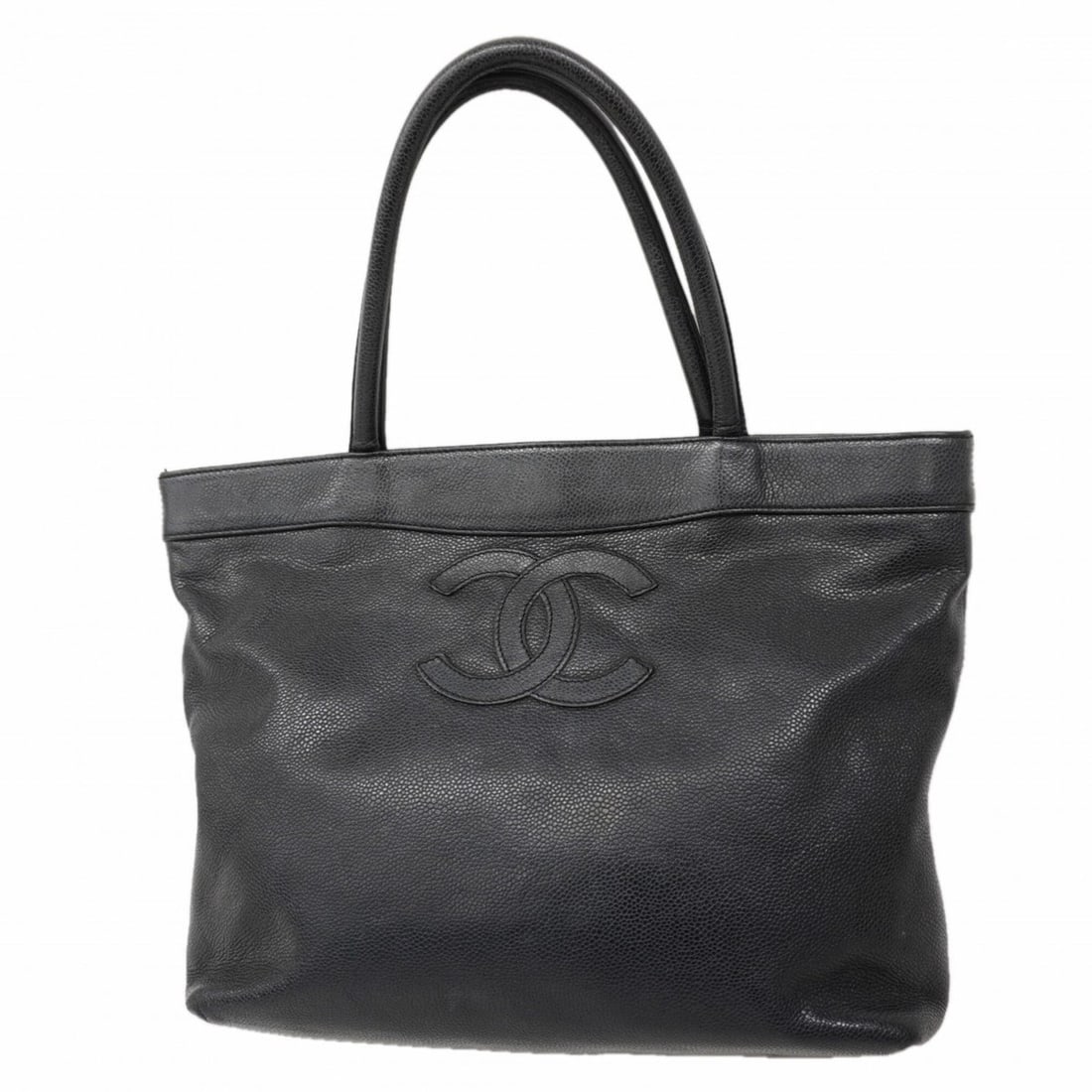 Chanel tote bag, caviar leather, black, women's.: --- Catalog ---Category: SizeSize (HxWxD): 26cm x 31cm x 10cm / 10.23'' x 12.2'' x 3.93''Category: DesignType: Tote bagColor: BlackGender: WomenMaterial: Grained Calfskin Hardware Color: GoldCategory:
