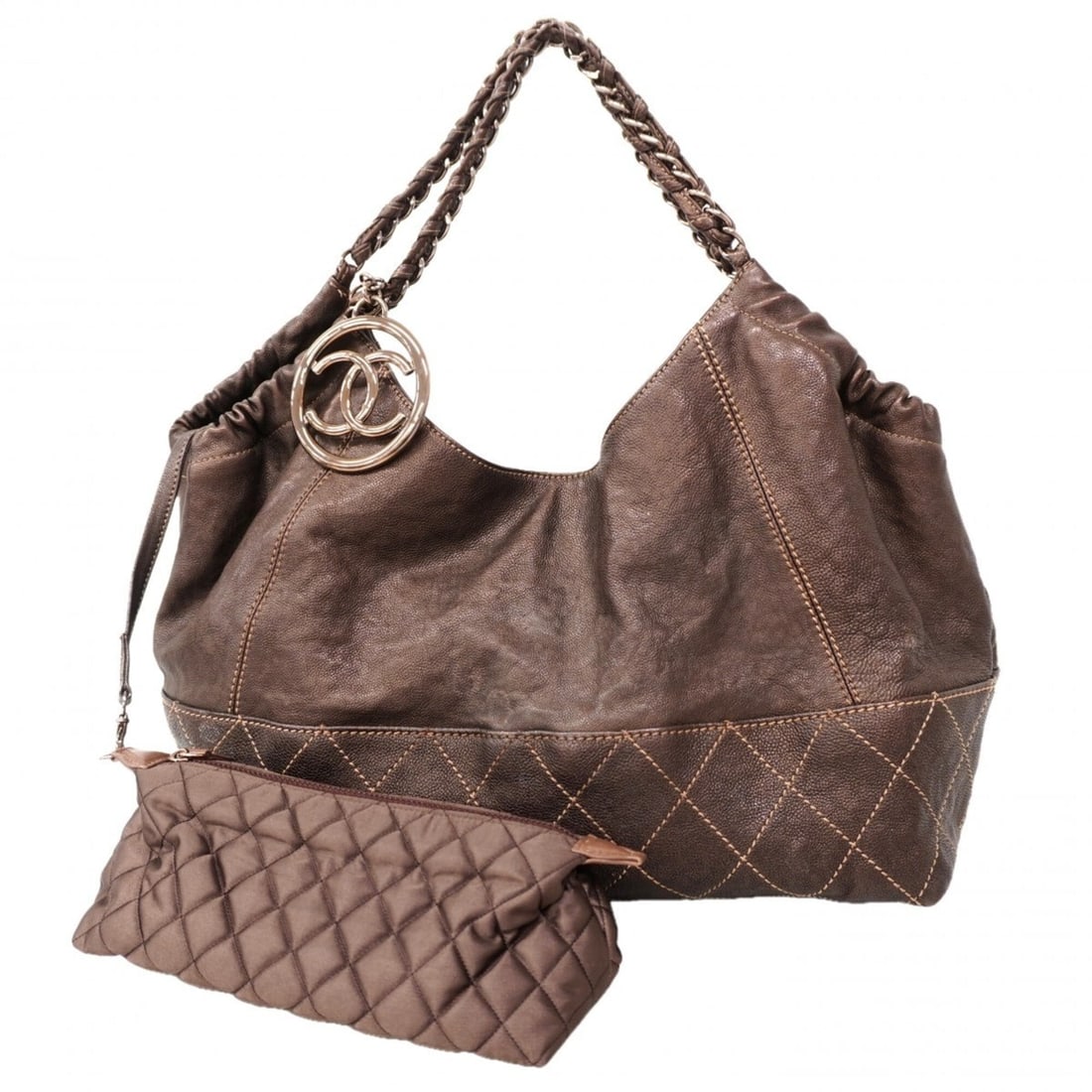 Chanel Coco Cabas Leather Chain Tote Bag, Brown, for Women: --- Catalog ---Category: SizeSize (HxWxD): 23cm x 38cm x 17cm / 9.05'' x 14.96'' x 6.69''Category: DesignType: Tote bagColor: BrownGender: WomenMaterial: Leather Category: GeneralBrand: Chanel--- Item