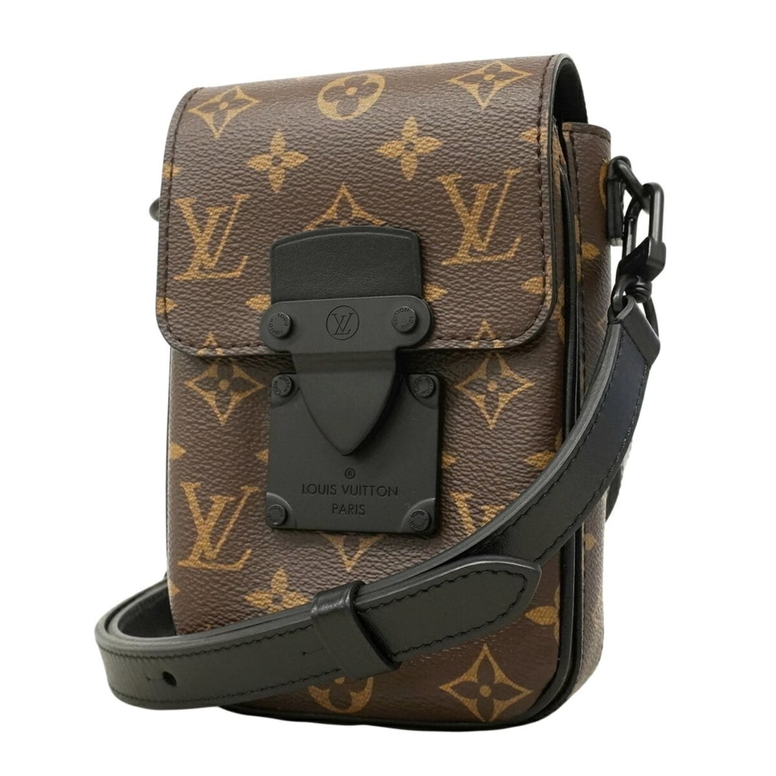 Louis Vuitton Monogram Macassar S-Lock Vertical Wearable Wallet M81522 Black Brown Men's Shoulder: --- Catalog ---Category: SizeSize (HxWxD): 19cm x 12cm x 6cm / 7.48'' x 4.72'' x 2.36''Category: DesignType: Shoulder bagColor: Black, BrownGender: MenCategory: GeneralMPN: M81522Brand: Louis Vuitton-