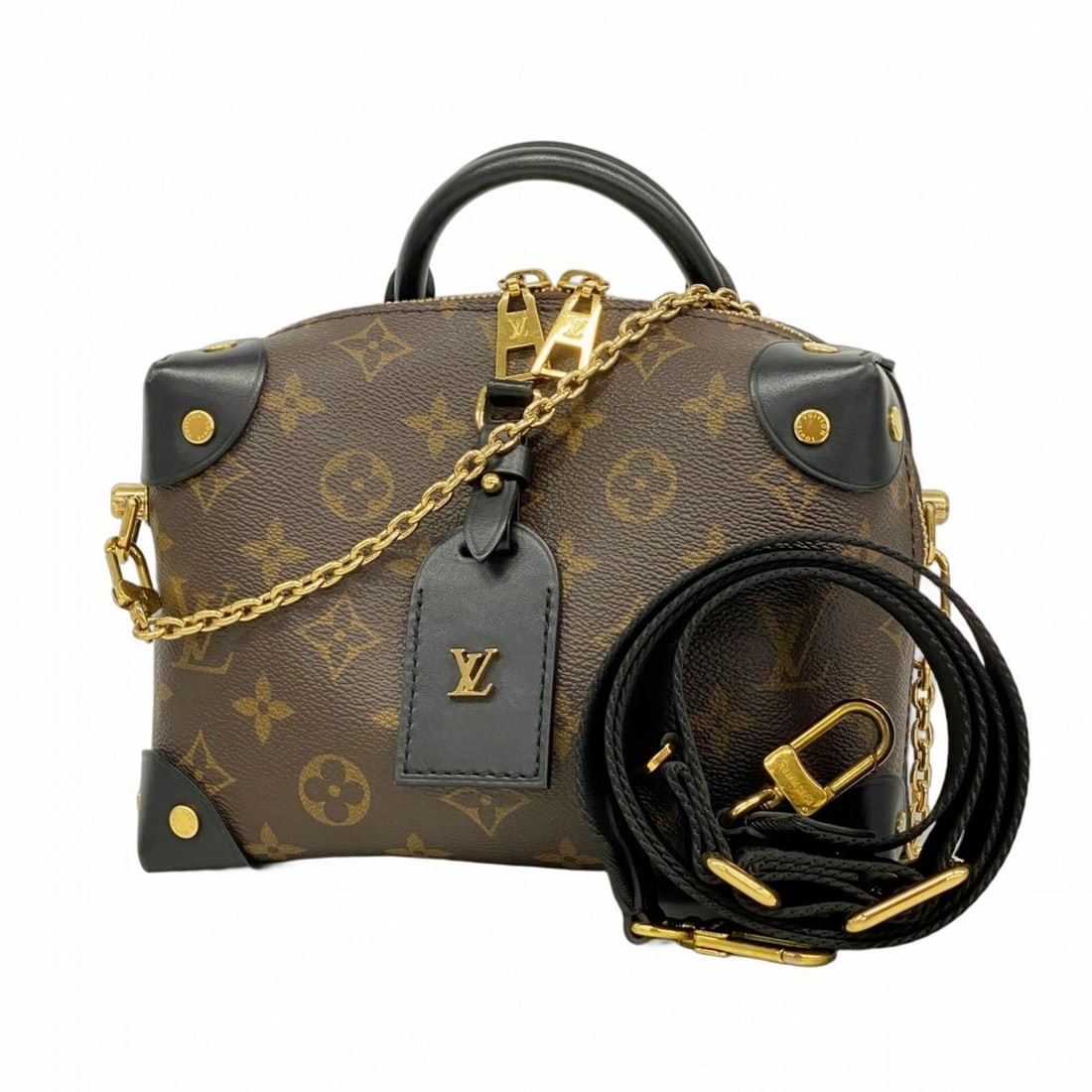 Louis Vuitton Monogram Petite Marsouple Handbag M45571 Brown Black 2-way bag for women: --- Catalog ---Category: SizeSize (HxWxD): 13.5cm x 19.5cm x 7.5cm / 5.31'' x 7.67'' x 2.95''Category: DesignType: HandbagColor: Black, BrownGender: WomenCategory: GeneralMPN: M45571Brand: Louis Vuitt