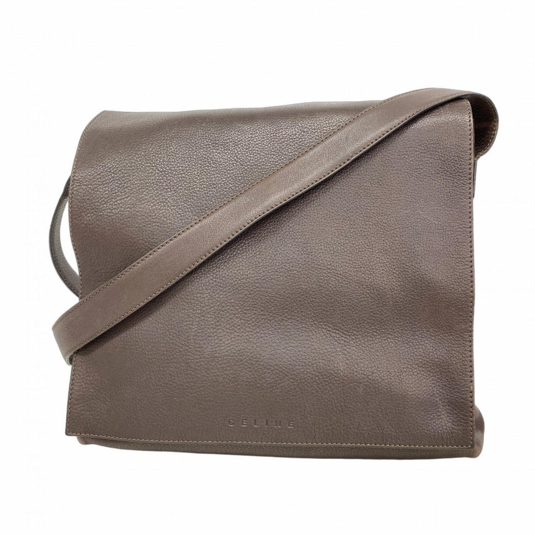 Celine shoulder bag, leather, brown, men's: --- Catalog ---Category: SizeSize (HxWxD): 32cm x 32cm x 8cm / 12.59'' x 12.59'' x 3.14''Category: DesignType: Shoulder bagColor: BrownGender: MenMaterial: Leather Hardware Color: SilverCategory: Gene