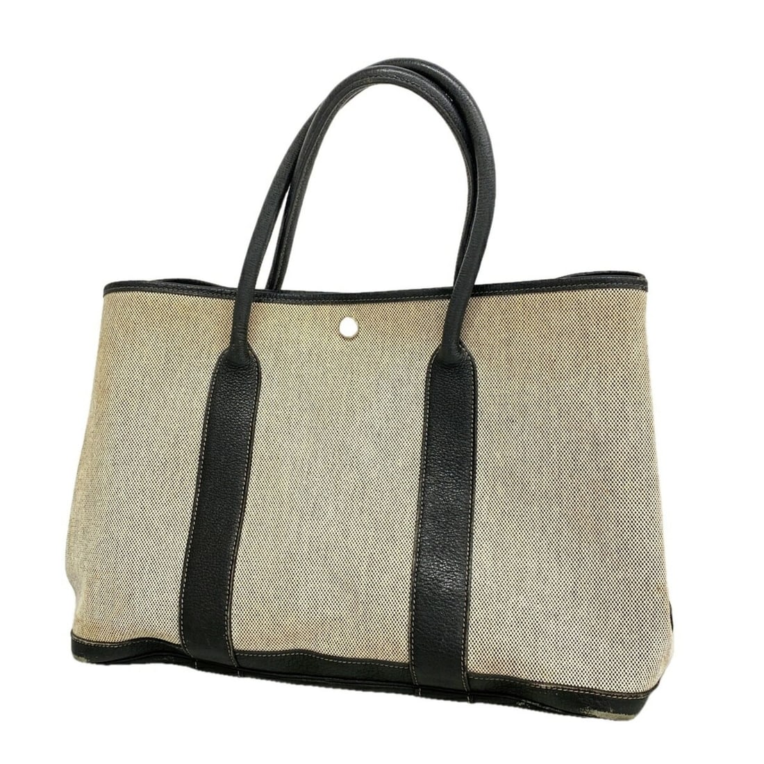 Hermes Garden PM Tote Bag, Toile H, Black, ?H stamp, Women's (1 of 11)